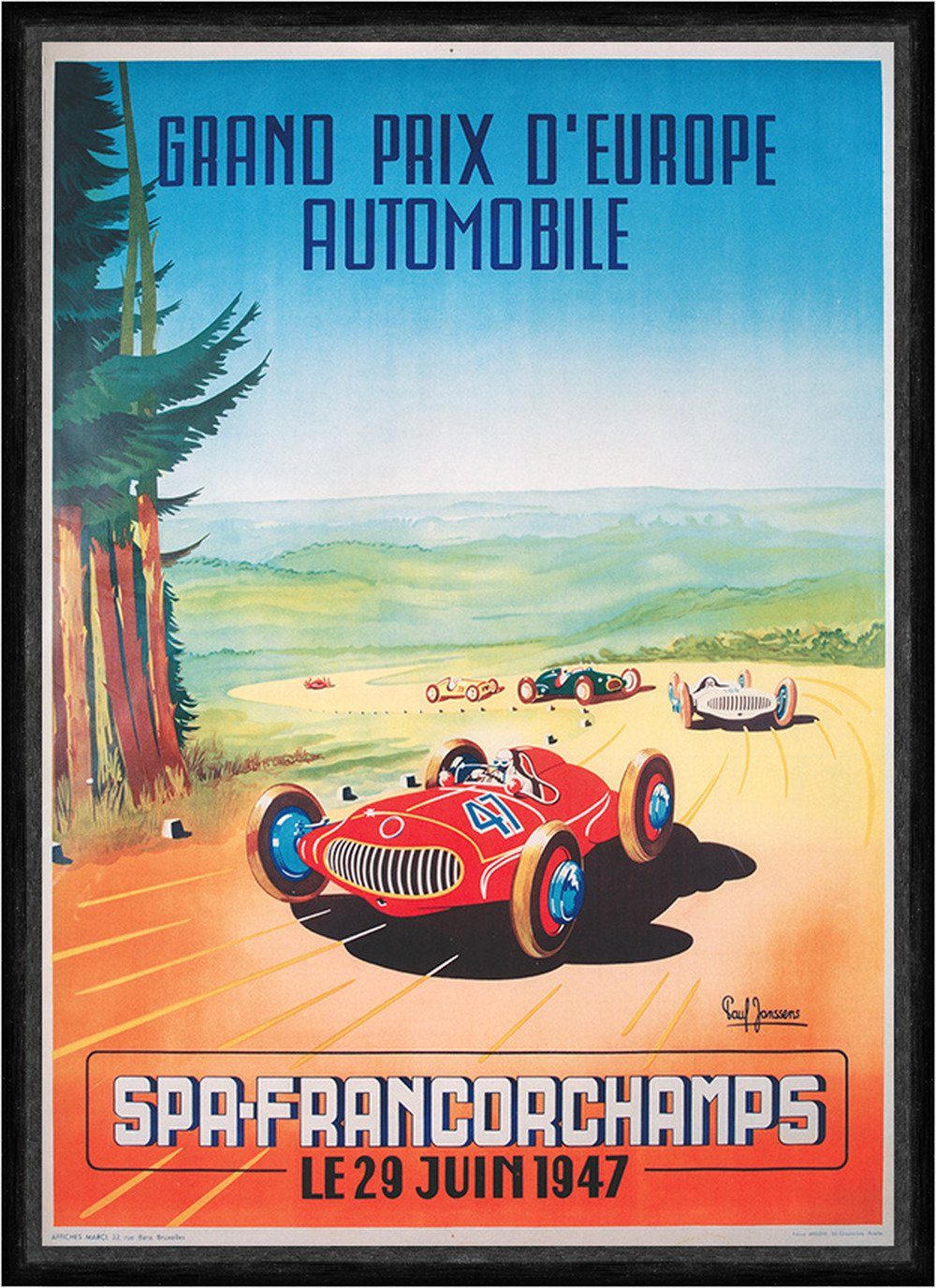 Kunstdruck Grand Prix D Europe Spa Francorchamps 1947 Rennen Kunstdruck