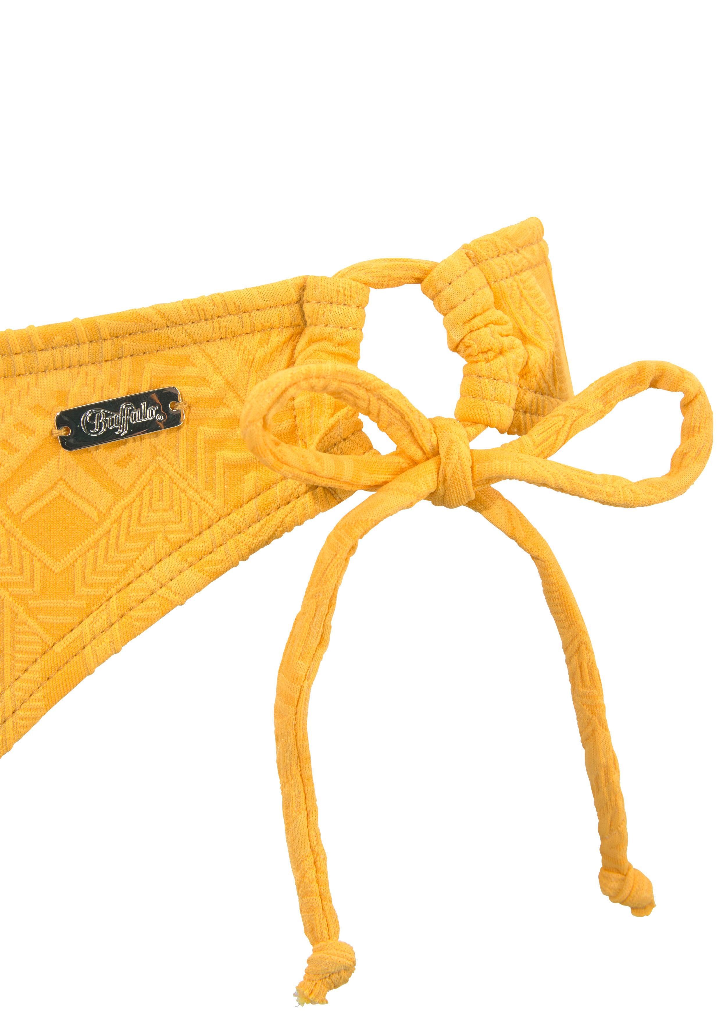 gelb Triangel-Bikini mit Struktur modischer Buffalo
