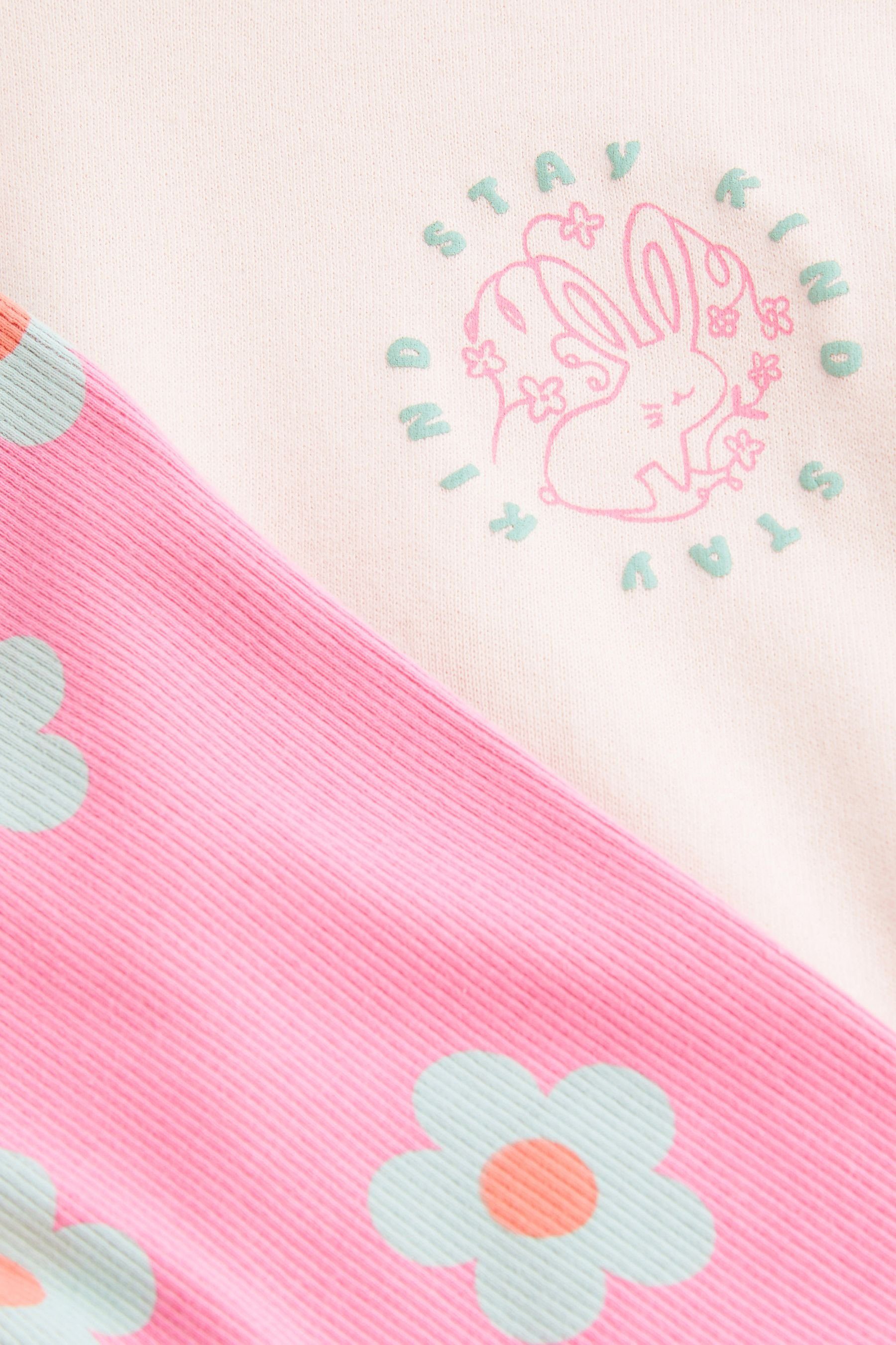 Next Shirt und im Leggings Pink Set Hoodie & Leggings (2-tlg)