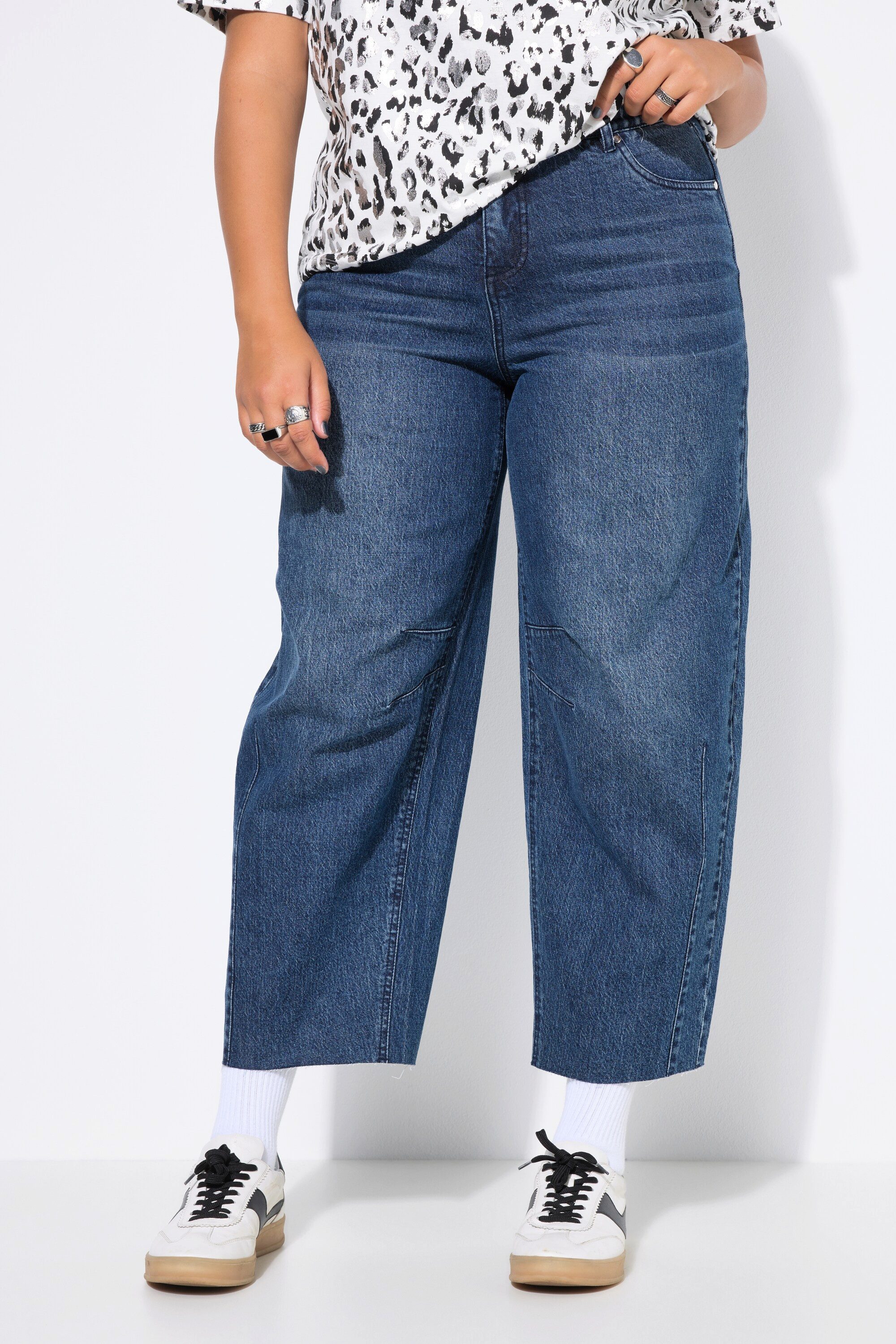 Studio Untold Regular-fit-Jeans Barrel-Jeans Wide Ballon Legs 5-Pocket günstig online kaufen