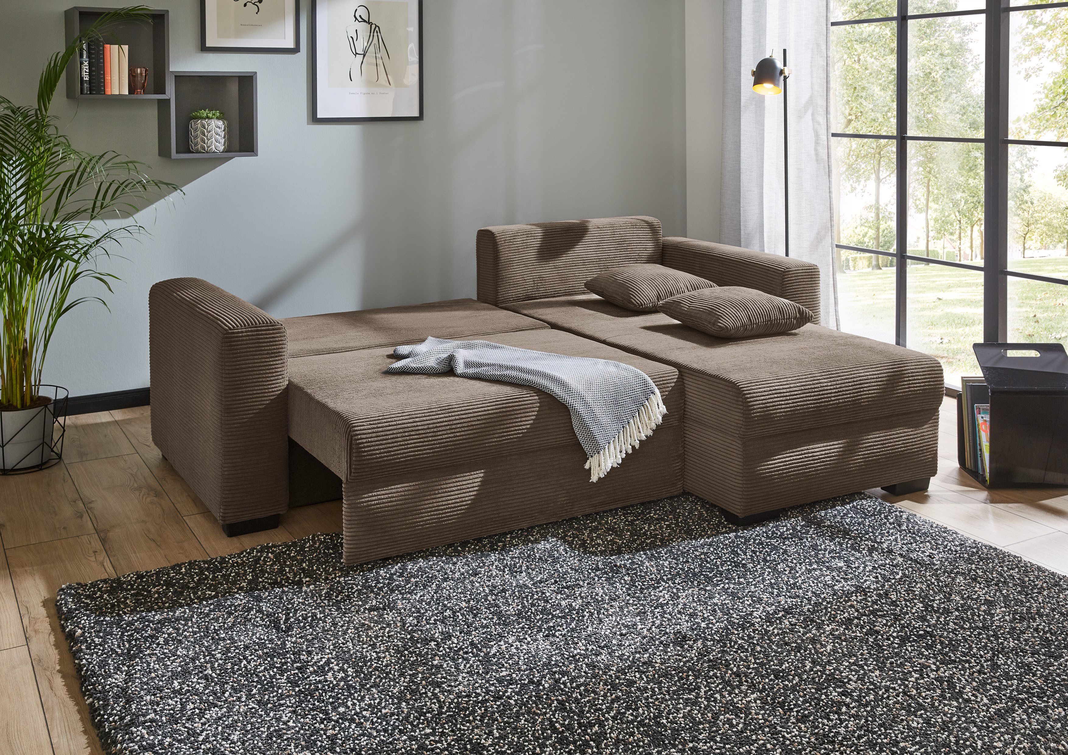 Jockenhöfer Gruppe Ecksofa "Elmau L-Form, B: 235cm", mit Bettfunktion, Bett günstig online kaufen