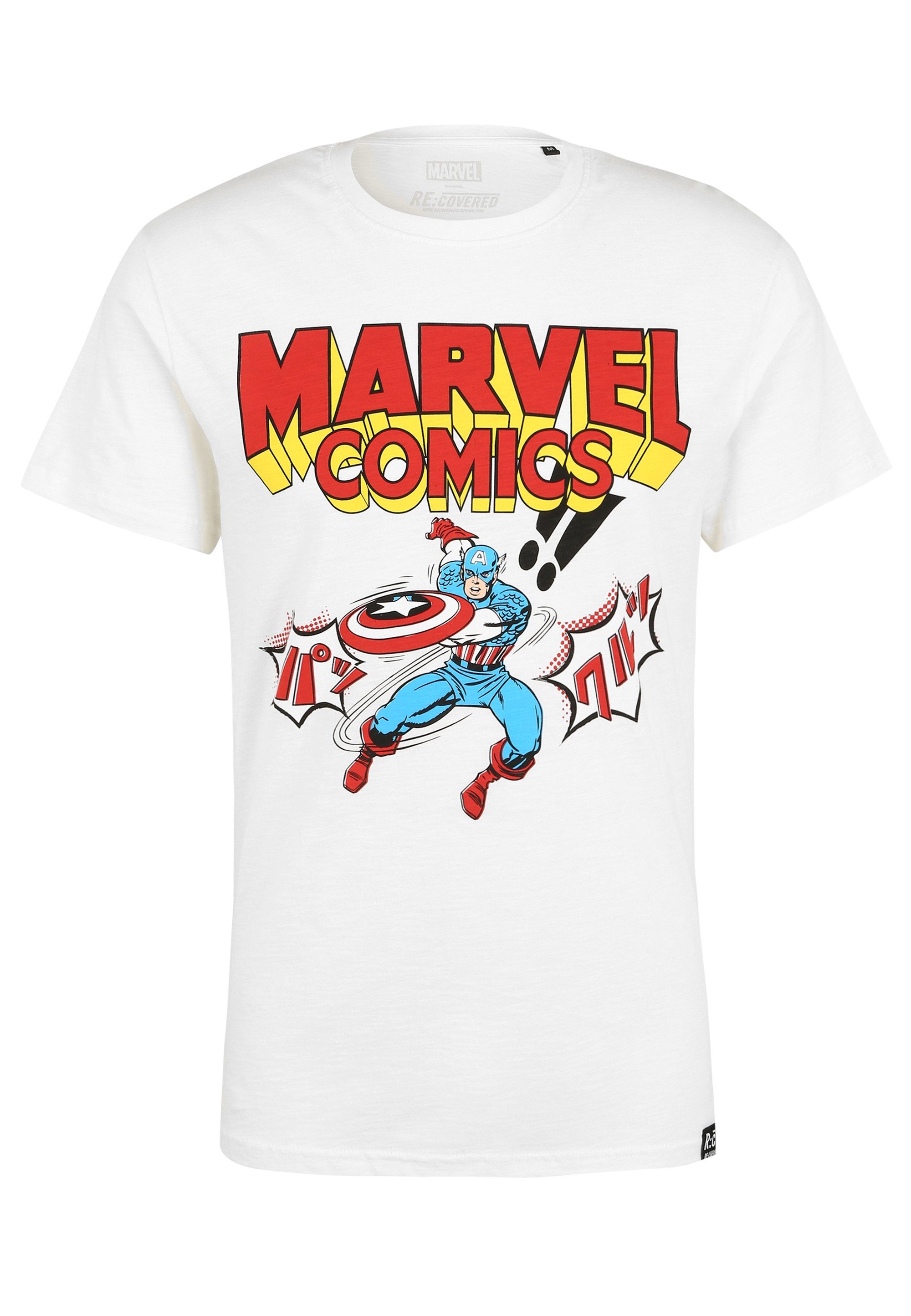 Recovered T-Shirt Marvel Comics Captain America Japan (1-tlg) mit coolem Captain America-Print