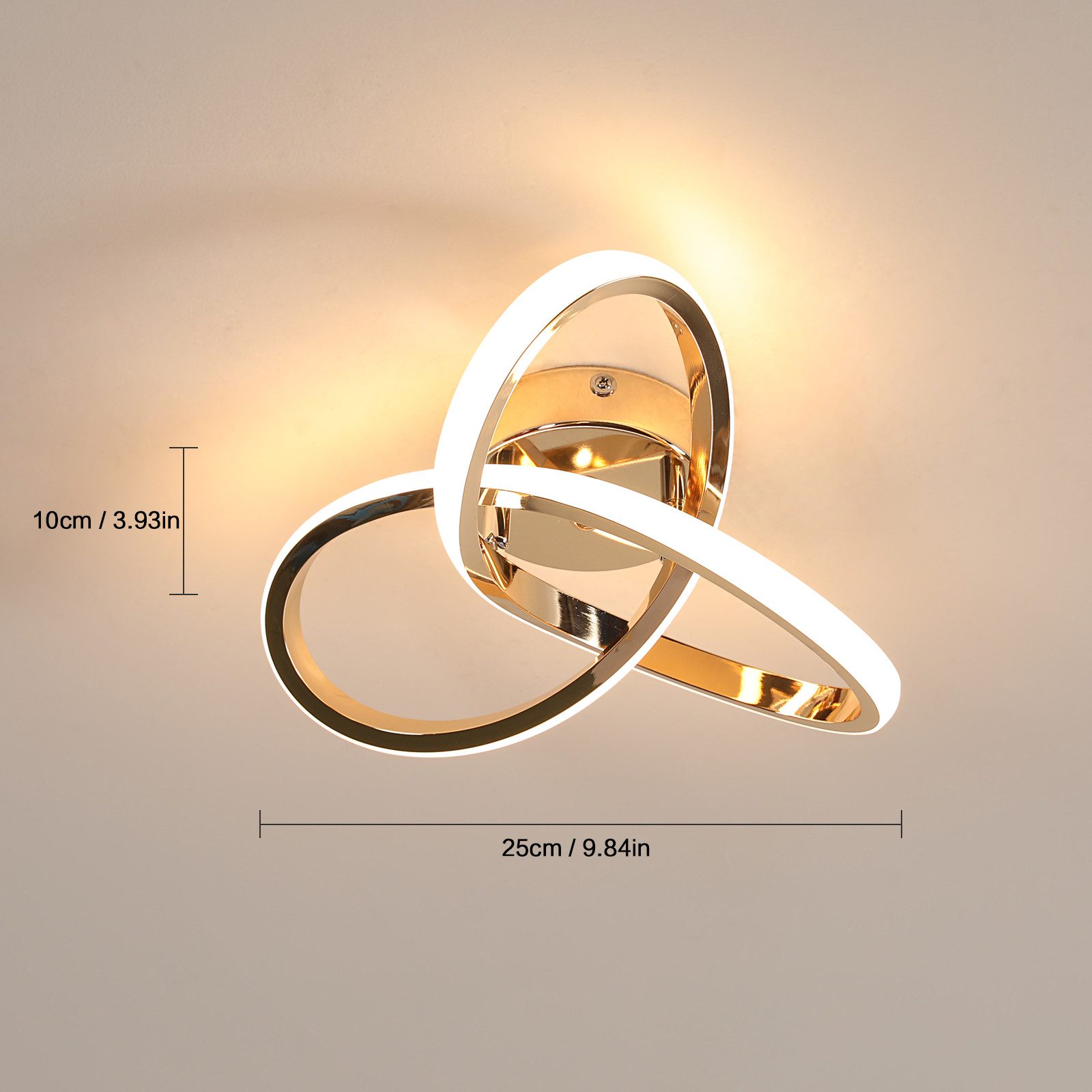 Goeco LED Deckenleuchte dimmbar 3000K/4000K/6000K, 16W günstig online kaufen
