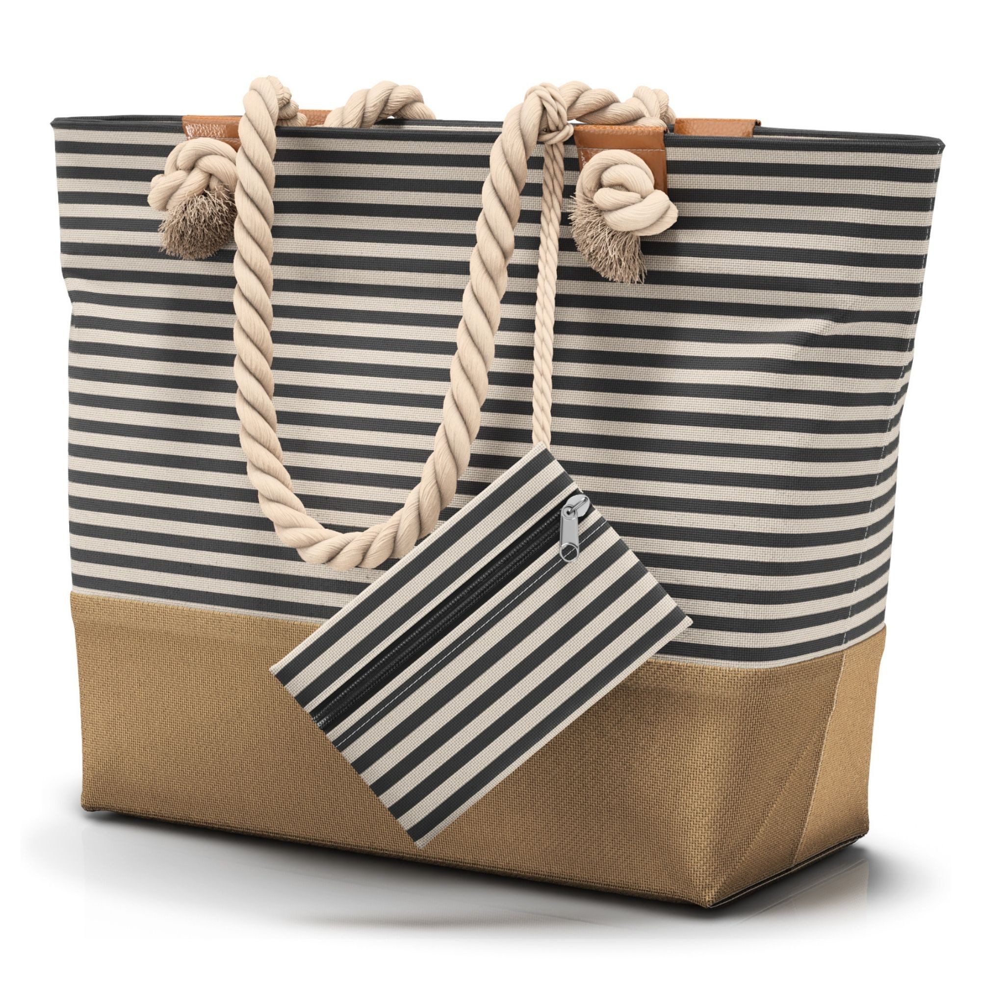 furora HOLIDAY Strandtasche Badetasche mit Reißverschluss & 2x Innentaschen günstig online kaufen