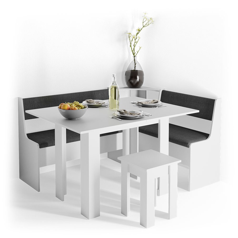 Vicco Sitzgruppe Roman, Weiß, 90 x 60 cm