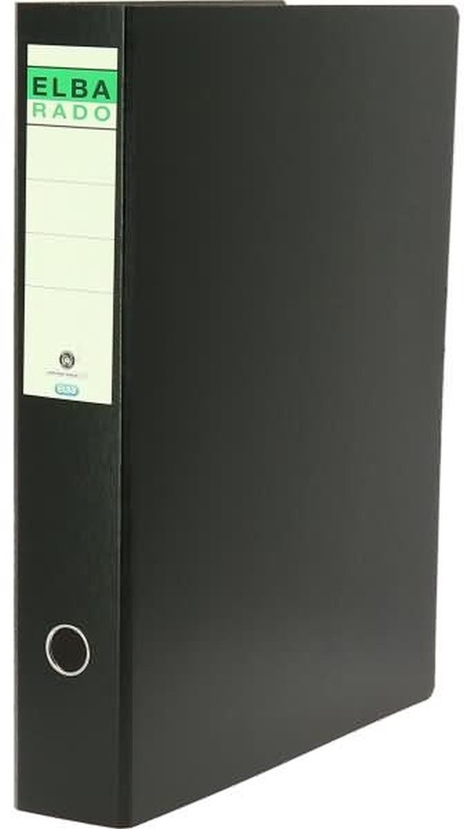 ELBA Aktenordner Ordner für A3 hoch 80mm Hartpappe schwarz (16 Stück)