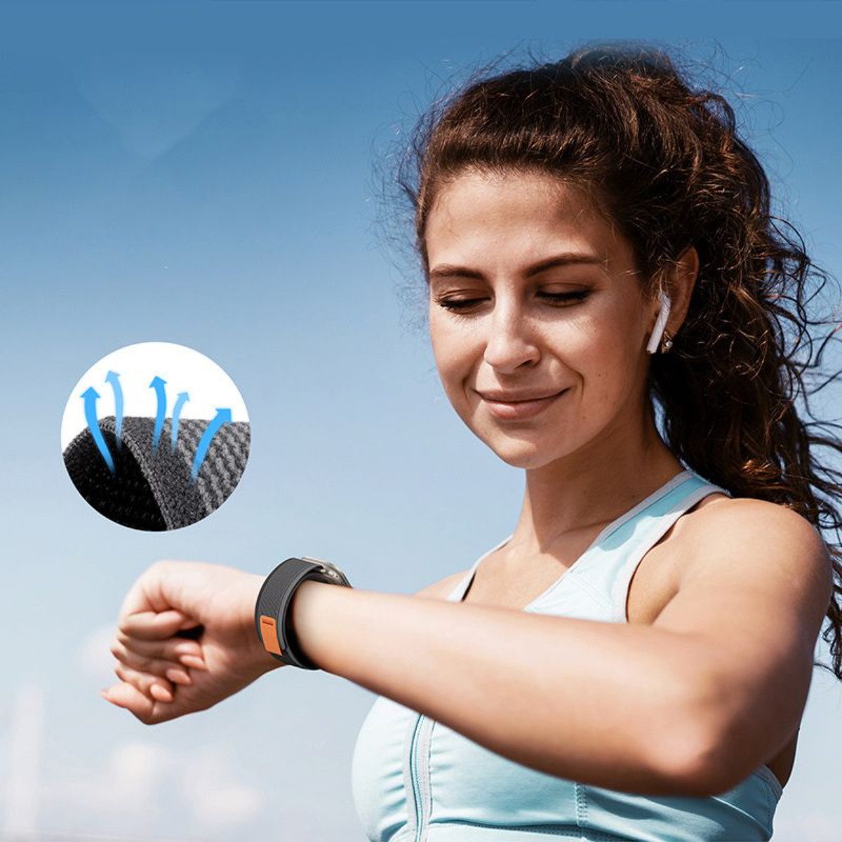 TECH PROTECT Smartwatch-Armband für Samsung Galaxy Watch 4/5/5 Pro/6/7/FE, Leichtes und atmungsaktives Nylonarmband – Bild 3 von 4