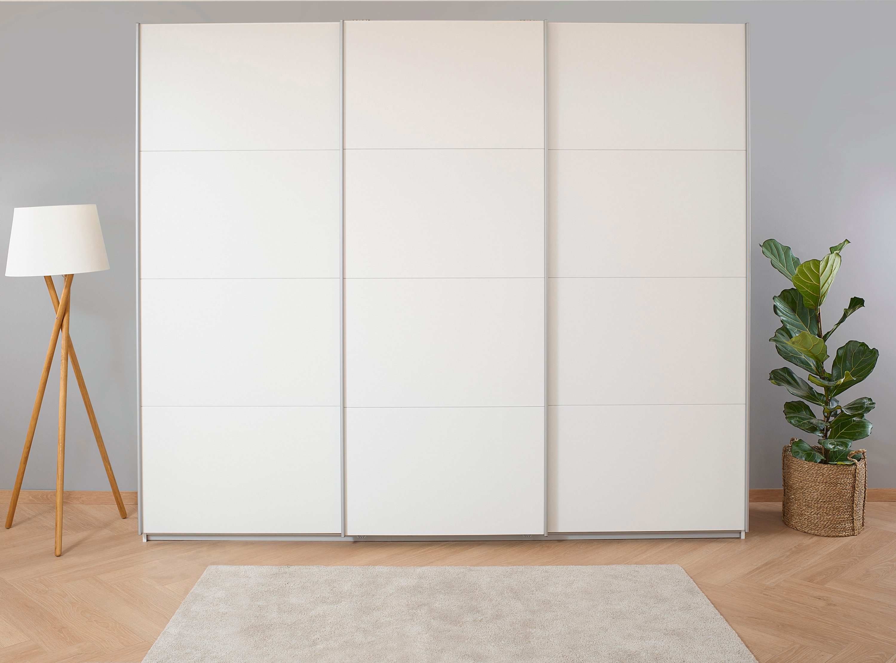 rauch Schwebetürenschrank Kleiderschrank Schrank Garderobe KOLUNA mit Dekor-Front (Breiten 203/271/315/360 cm Höhen 210/229 cm) inkl. 2 Innenschubladen sowie extra Einlegeböden MADE IN GERMANY