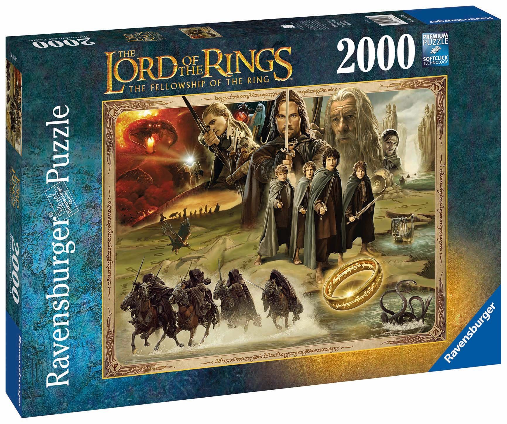 Ravensburger Puzzle Herr der Ringe, The Fellowship of the Ring, 2000 Puzzleteile, Made in Germany