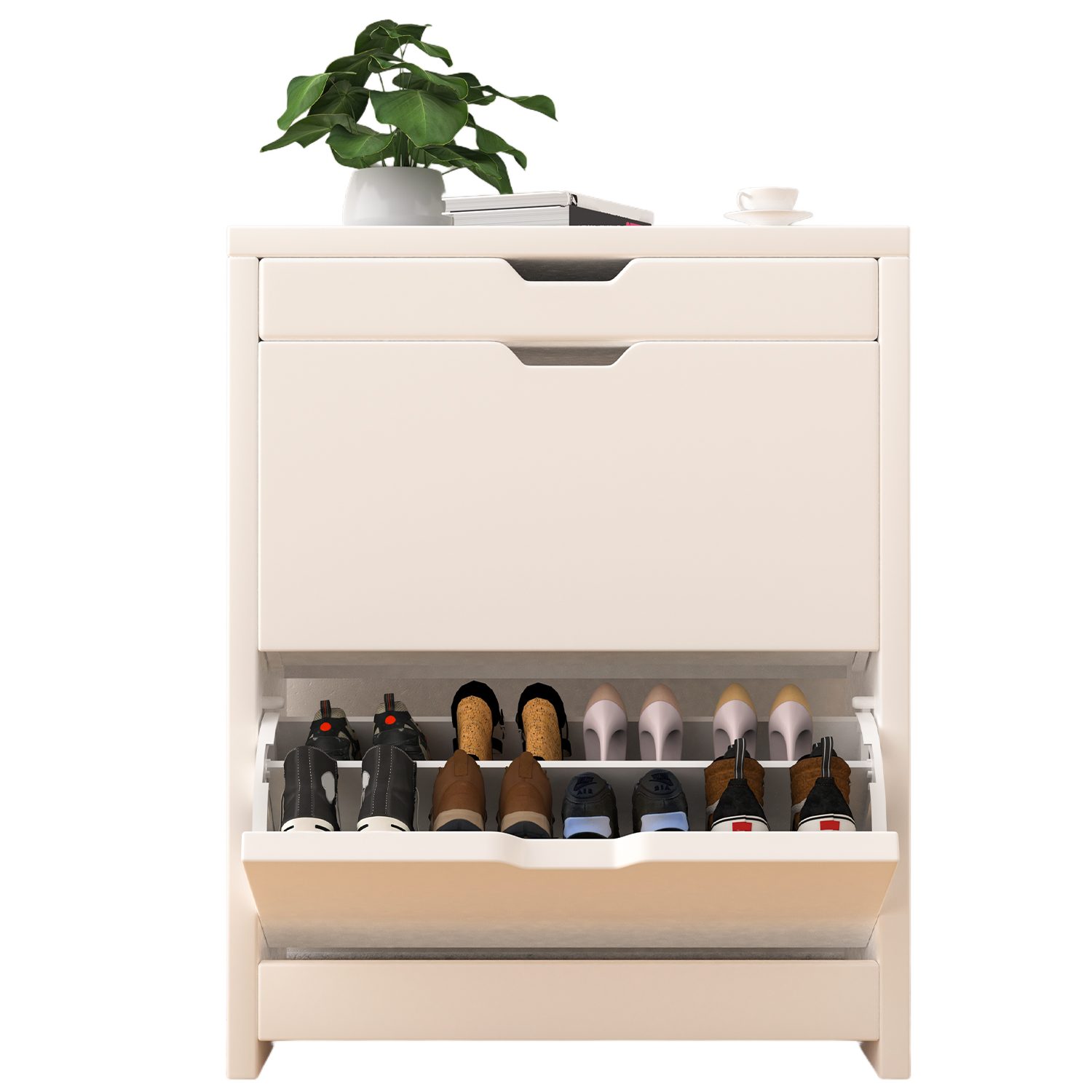 oyajia Schuhschrank Schuhkommode mit 2 Klappen günstig online kaufen