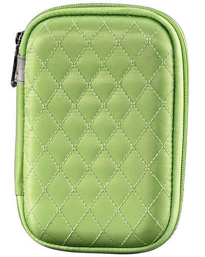 Hama Etui Speicherkarten-Tasche Case Etui Bahia Grün, Etui für 8x SD SDHC MMC xD CF MS Karte, USB-Sticks und 6x Batterien