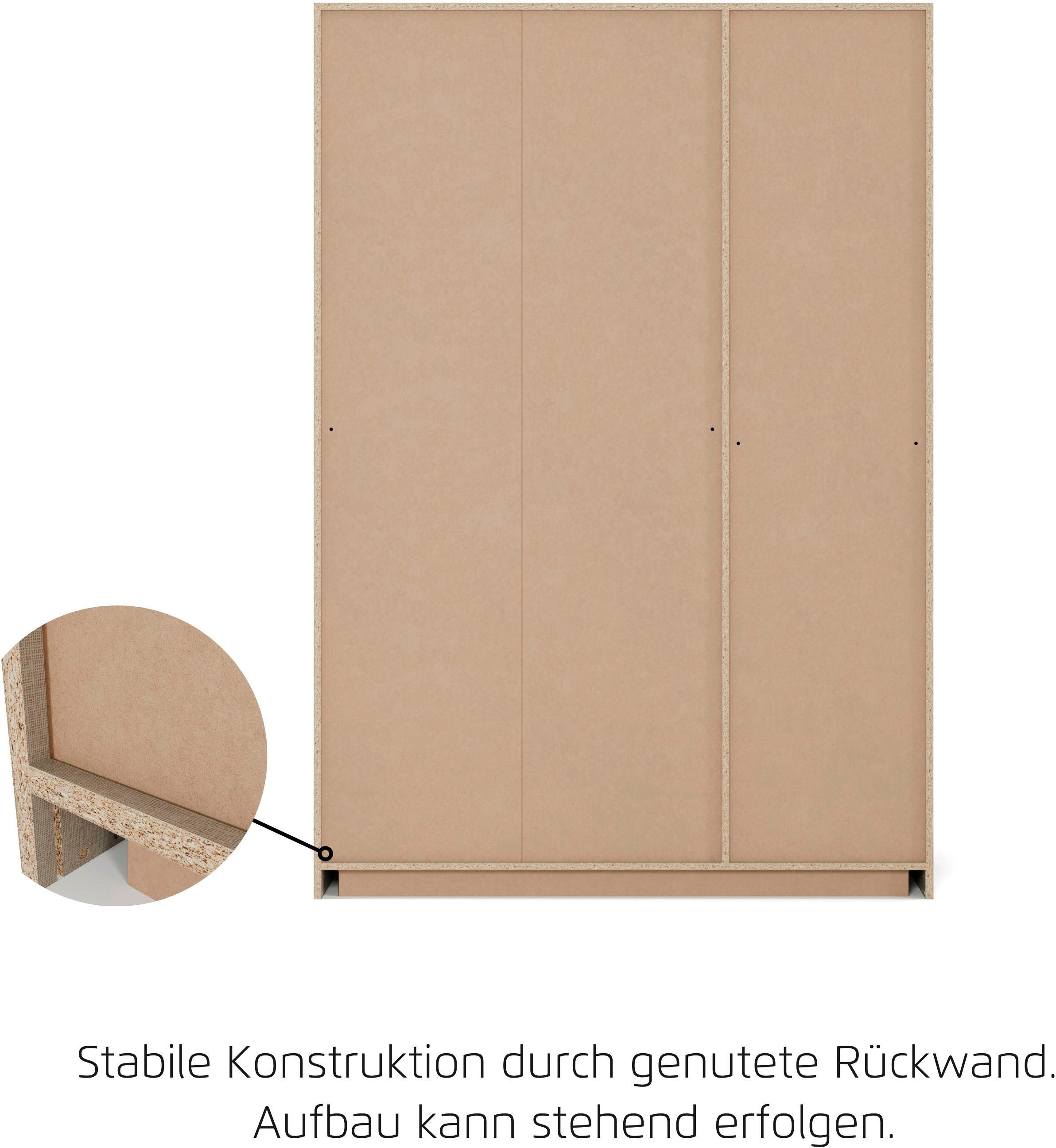 rauch Kleiderschrank Schrank Garderobe Wäscheschrank HERSBRUCK in 2 Breiten (Breiten: 226 oder 271 cm, Höhe 210 cm) mit 6 großzügigen Schubladen sowie Spiegeltüren MADE IN GERMANY