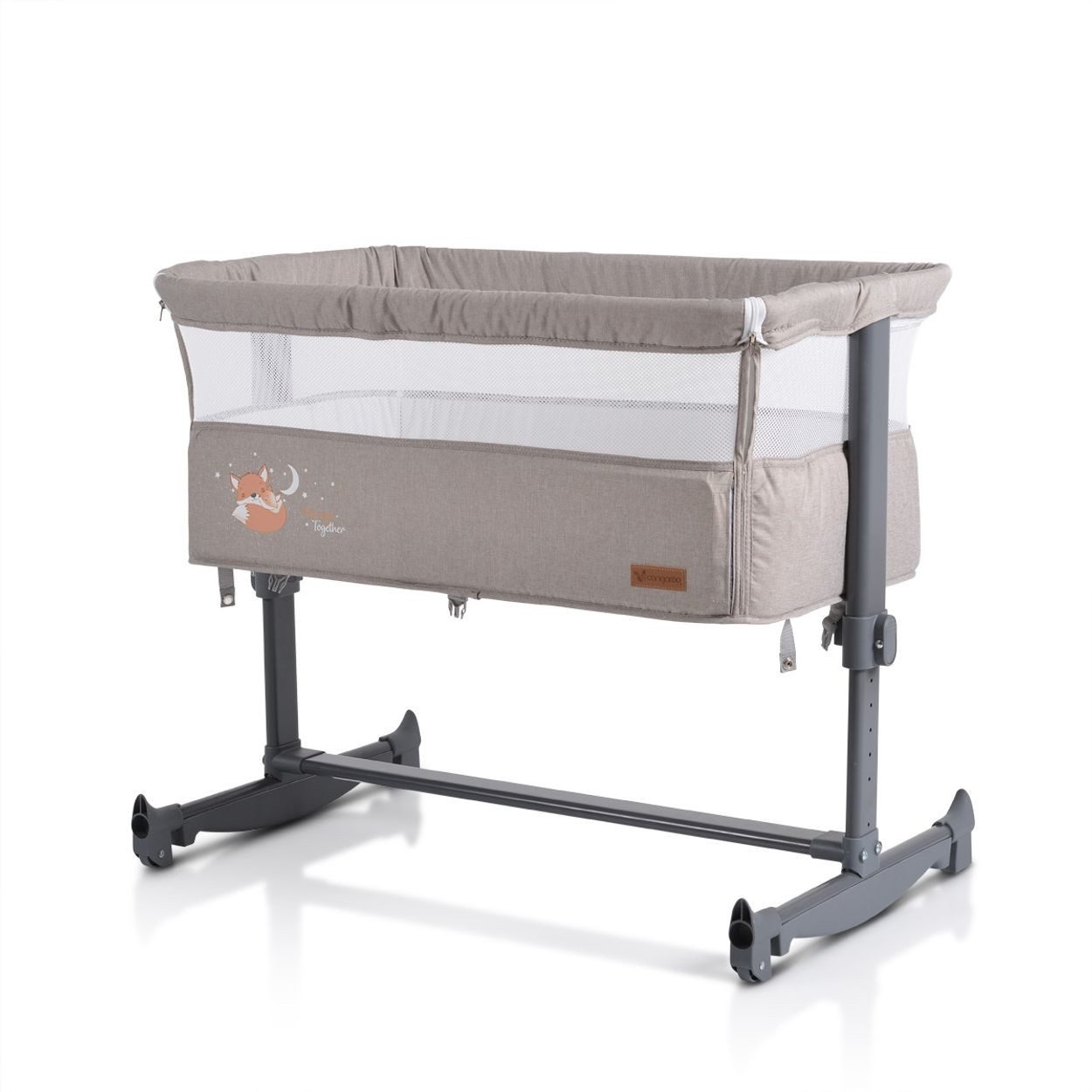 Cangaroo Komplettbett Beistellbett Always Together, Schaukel, Matratze, verstellbar, rutschfest