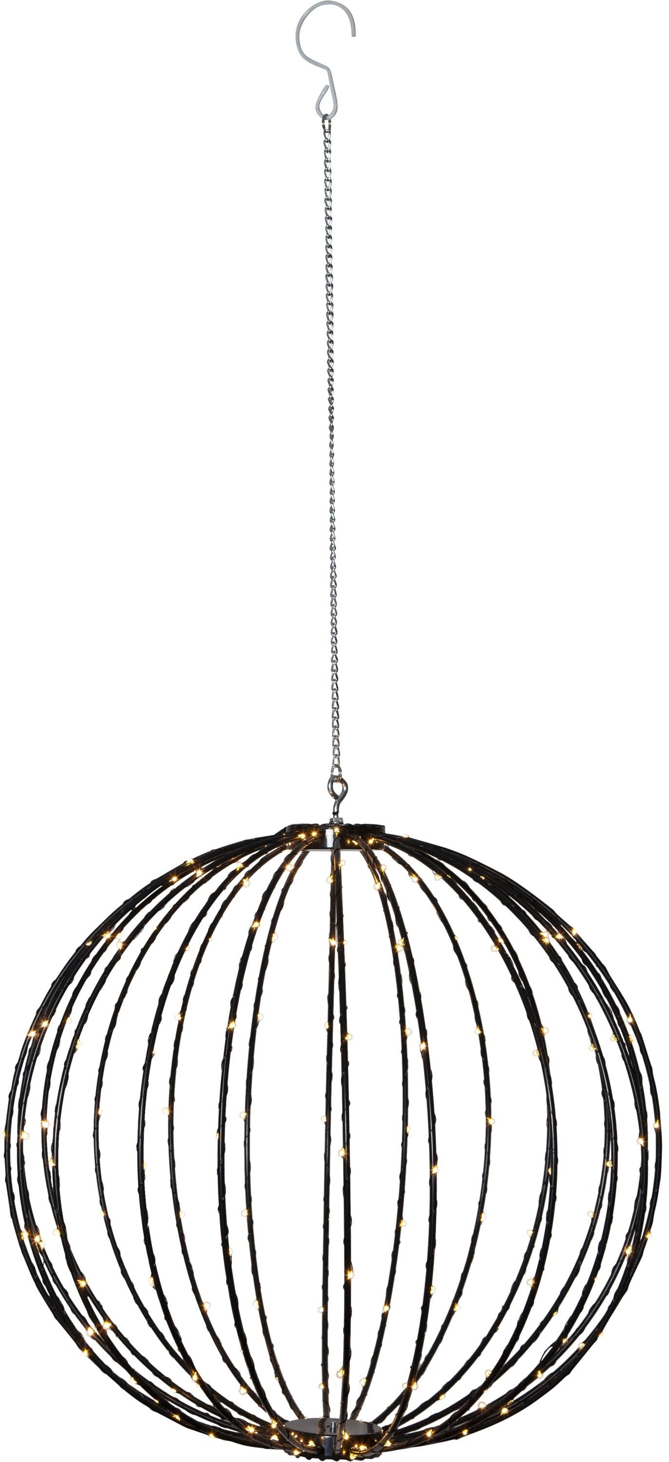 STAR TRADING LED Gartenleuchte 3D-Kugel "Mounty" schwarz, Ø50cm, 198 LEDs, günstig online kaufen