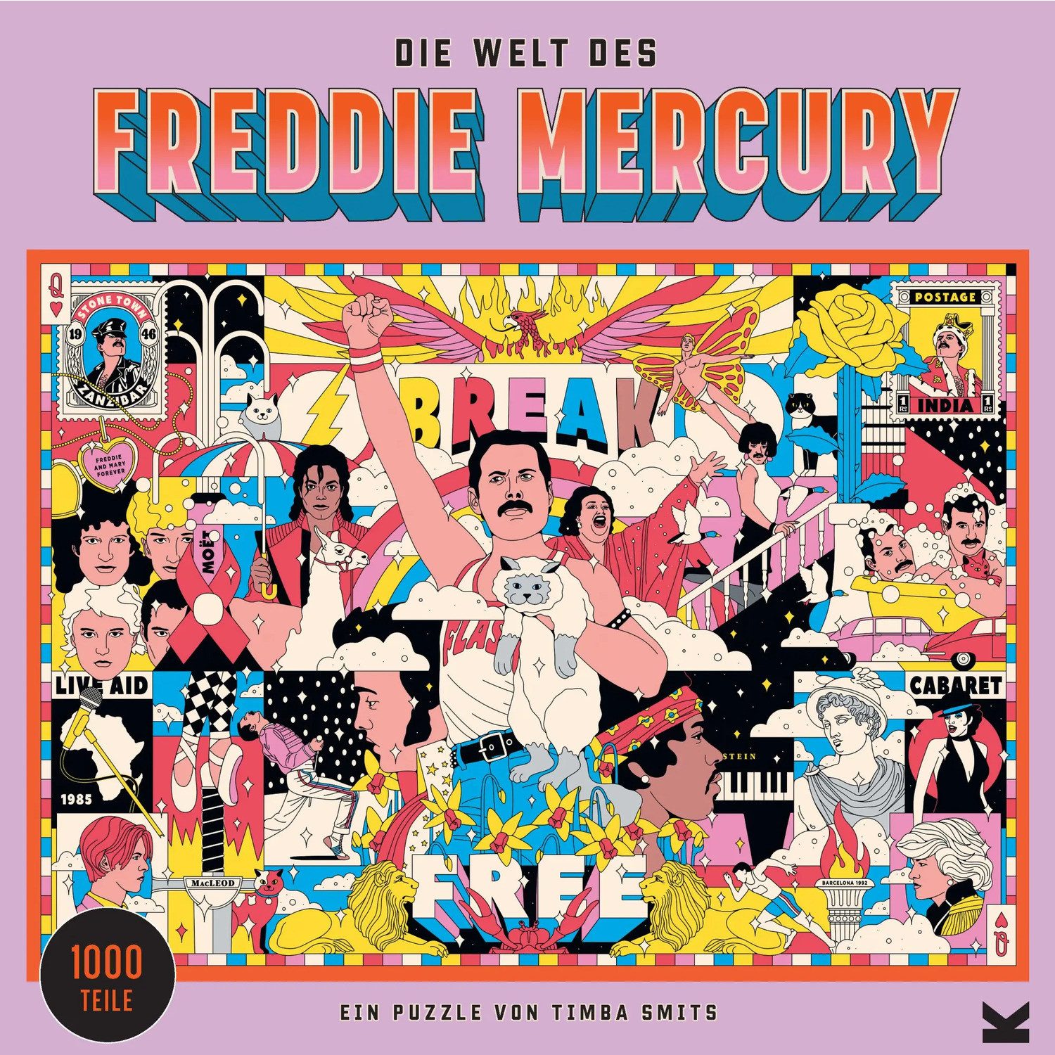 Laurence King Puzzle Die Welt des Freddie Mercury, 1000 Puzzleteile
