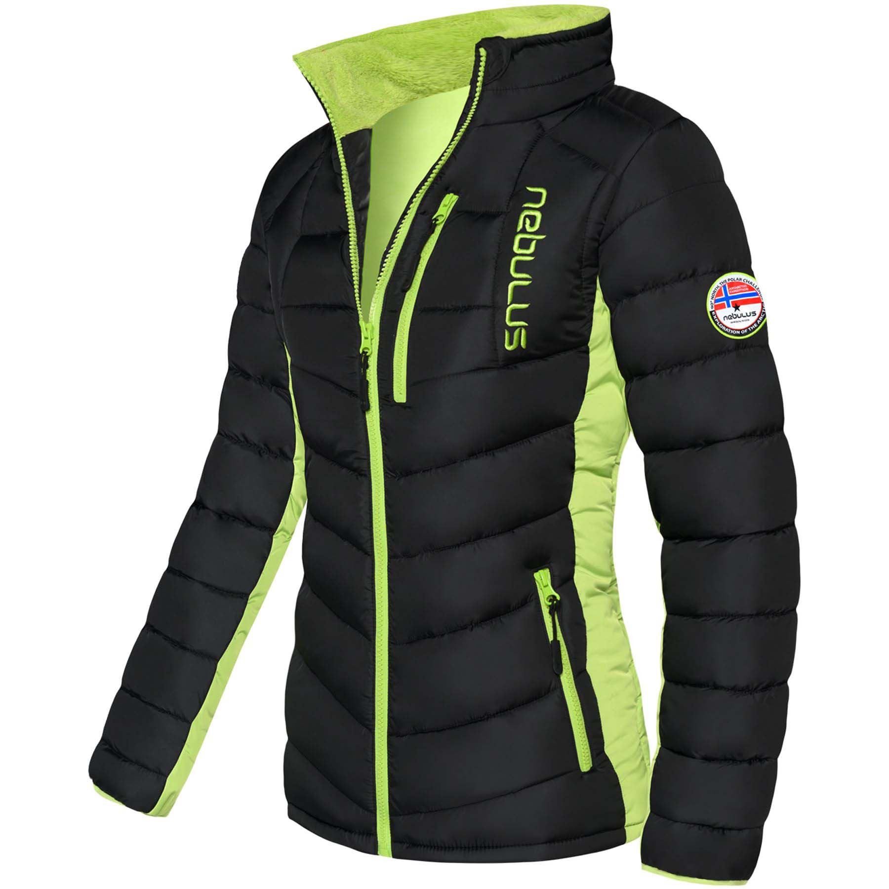 Nebulus Winterjacke Winterjacke, P4773 - Damen, schwarz-lime, XXL/44 günstig online kaufen