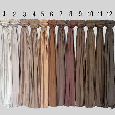 Aymasal Kopftuch XXL Jersey Luxury Хіджаб Kopftuch Scarf Schal Extra lang 190x80 Islam