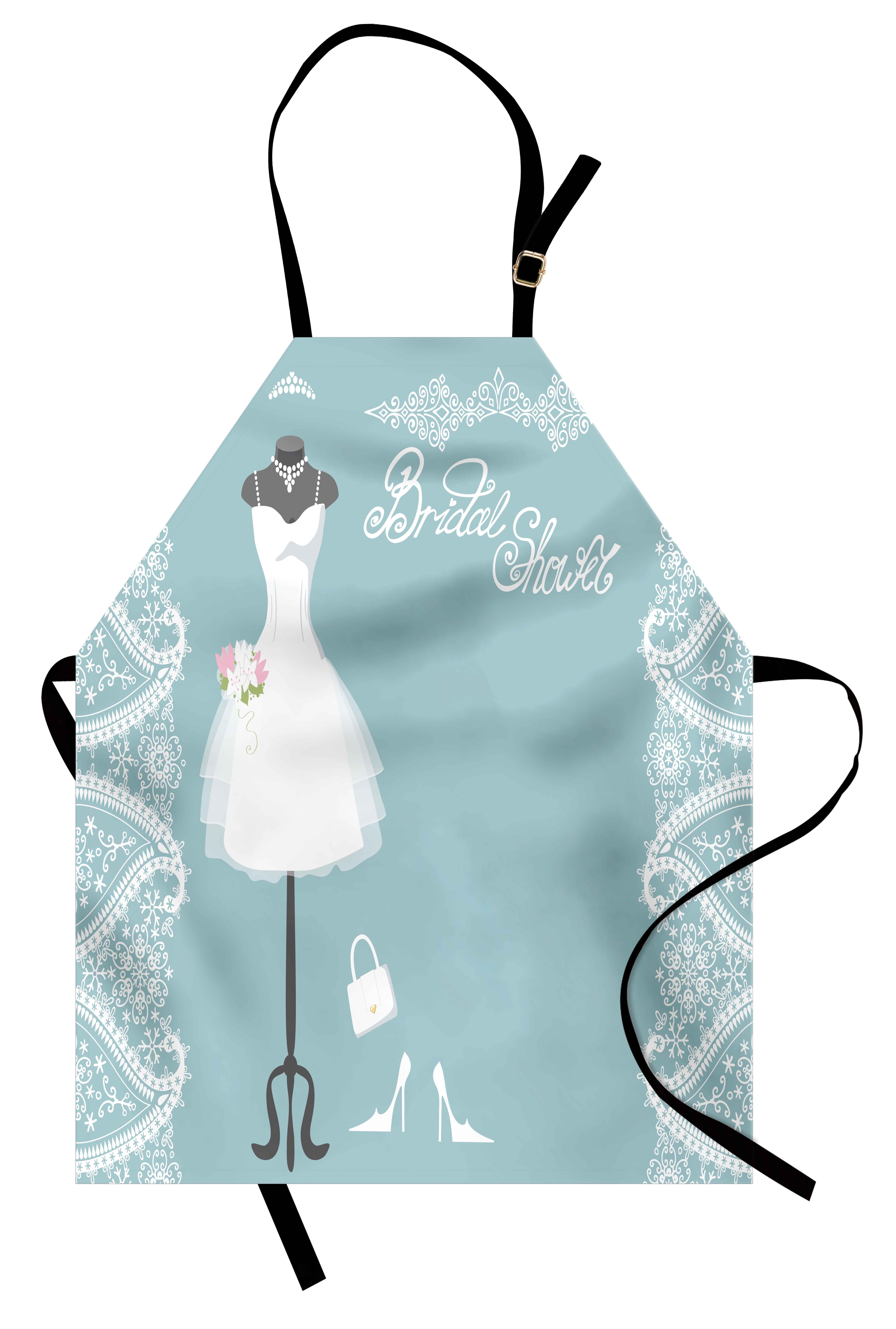 Abakuhaus Kochschürze Höhenverstellbar Klare Farben ohne verblassen, Blau Vintage Französisch Bride