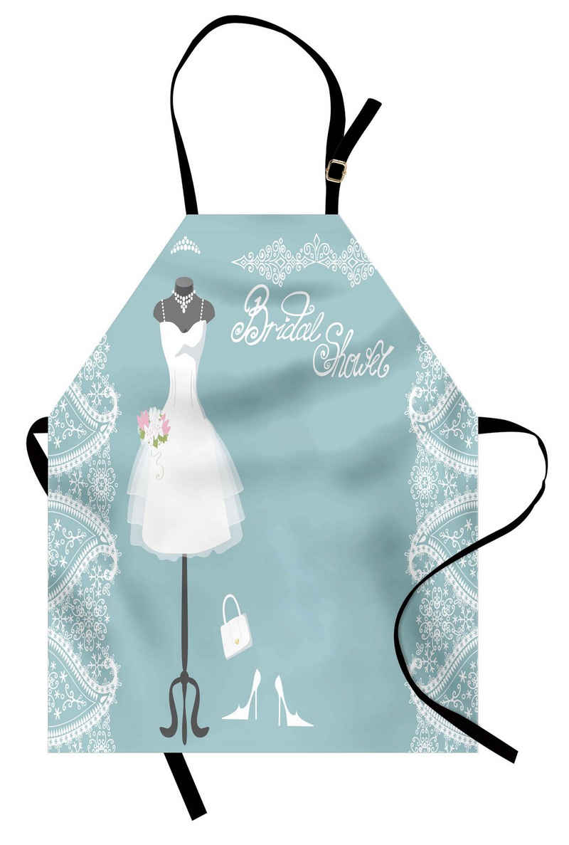 Abakuhaus Kochschürze Höhenverstellbar Klare Farben ohne verblassen, Blau Vintage Französisch Bride