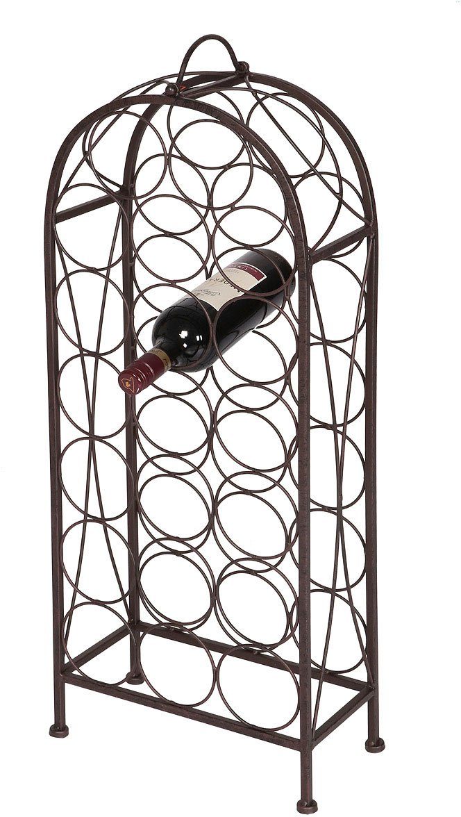 Ambiente Haus Flaschenhalter Flaschenständer kl. 85cm- antikbraun, (1-St)