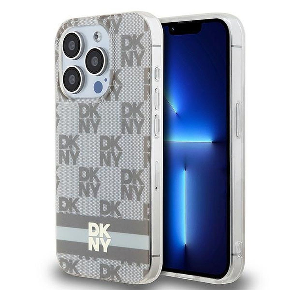 DKNY Handyhülle Schutzhülle Magnethülle, MagSafe-kompatibel, Logo-Print, erhöhter Kameraschutz