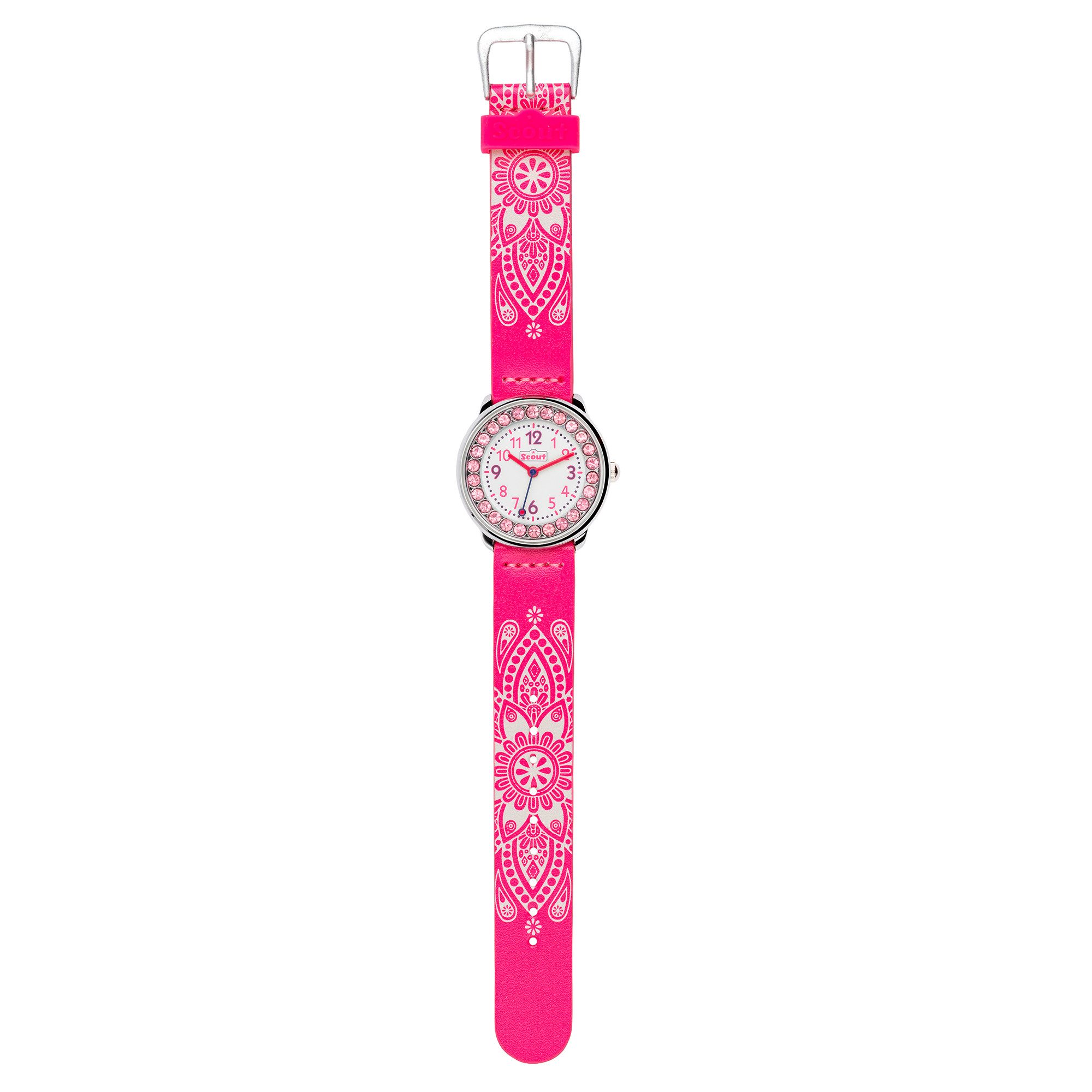 Scout Quarzuhr The Darling collection, 280381002 164000045, Armbanduhr, Kinderuhr, Geschenkidee, Schulanfang, Mädchen, Glitzer