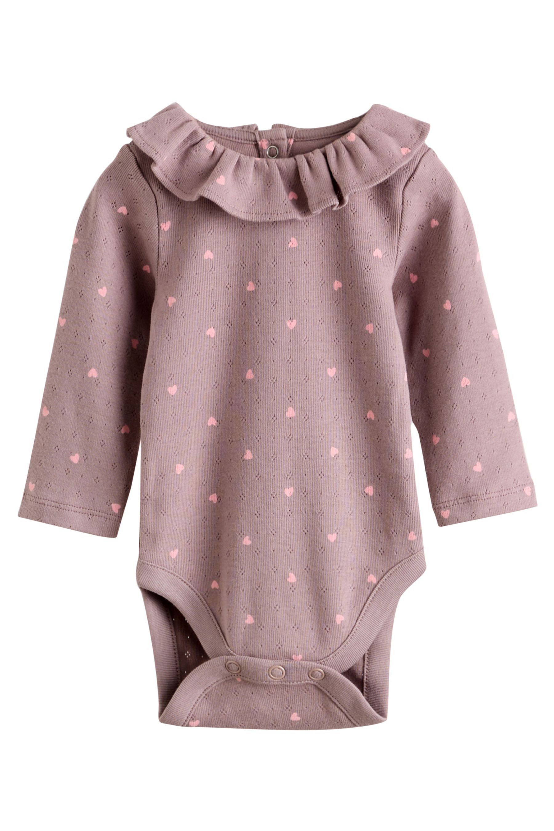 Next Langarmbody Baby Langarm-Bodysuits mit Rüschen im 4er-Pack (4-tlg) – Bild 5 von 5