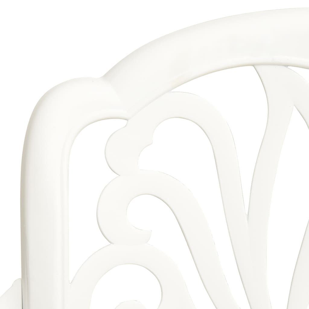 Gartenstuhl Weiß | Weiß Aluminiumguss Gartenstühle (2 vidaXL St) Weiß 2 Stk.