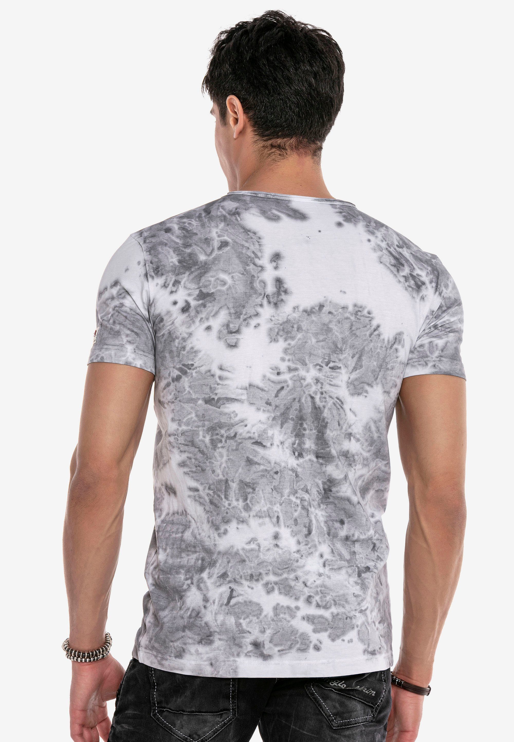 Cipo & Marken-Frontprint trendigem Baxx mit anthrazit T-Shirt
