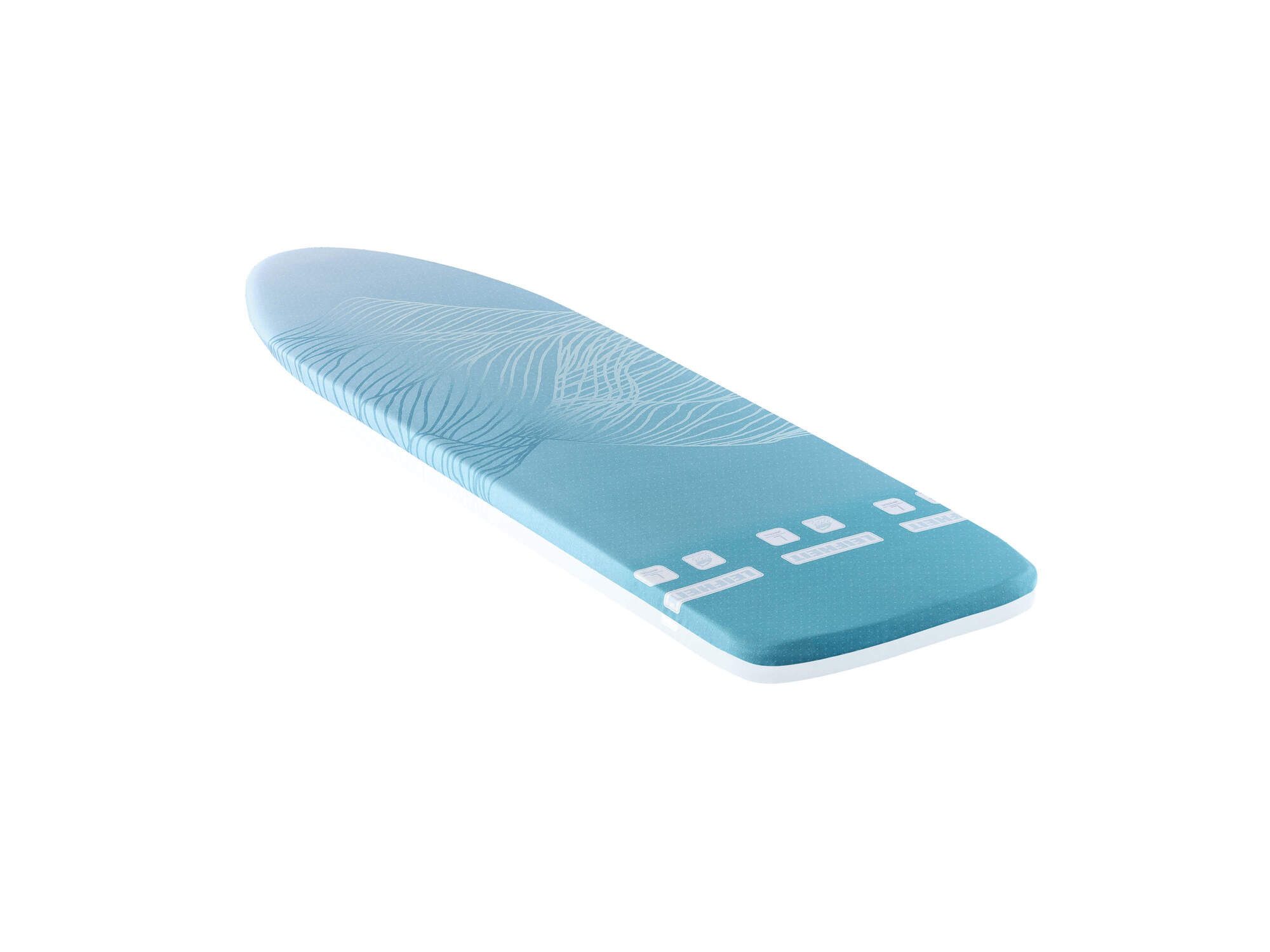 Leifheit Ersatz-Bügelbrettbezug Bügeltischbezug Perfect Steam Air Board Express Universal, Spezielle Perforation, 140x45cm, 3mm Molton-Komfortpolsterung