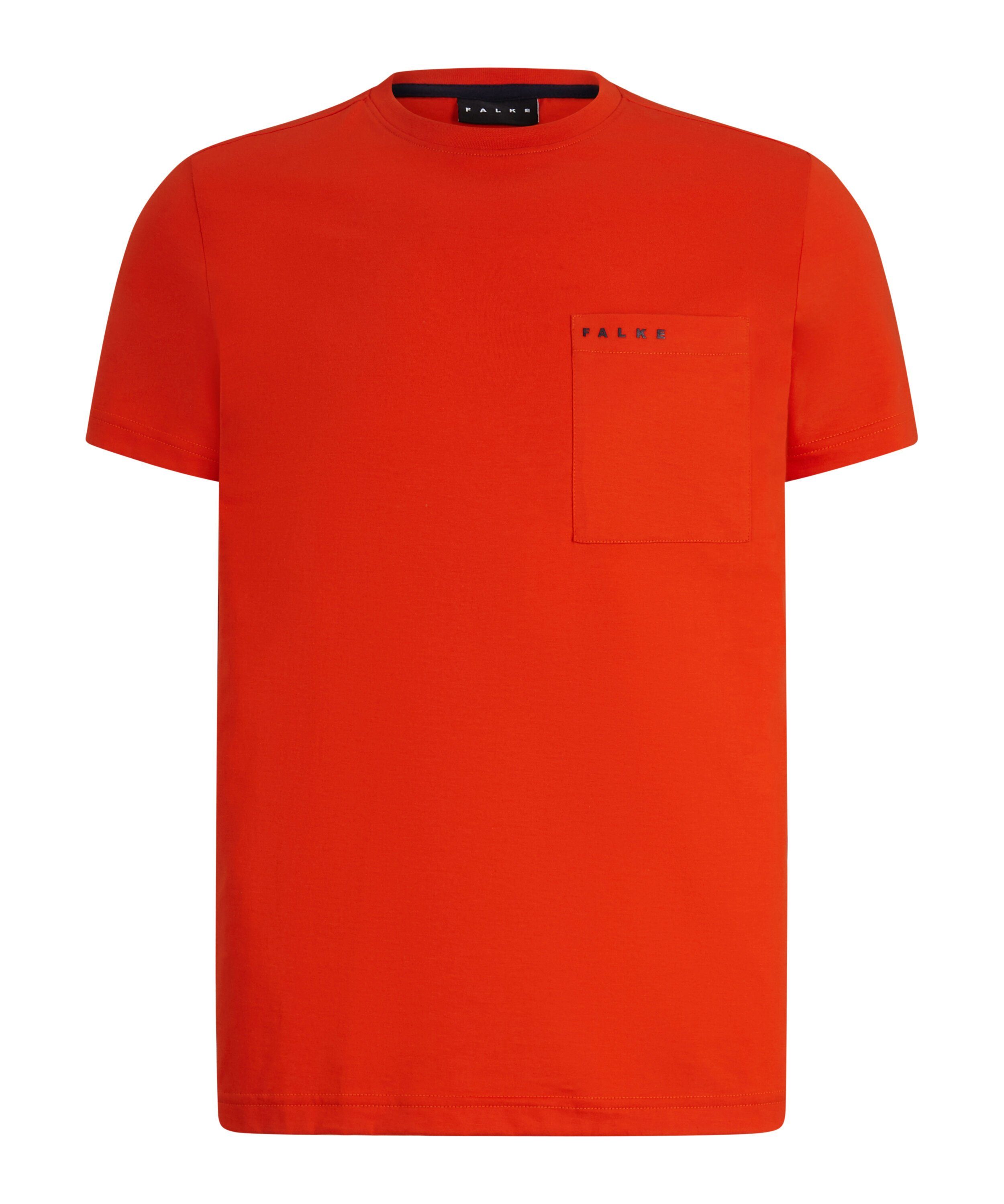 hochwertiger T-Shirt aus Pima-Baumwolle orange FALKE (1-tlg) safety (8314)