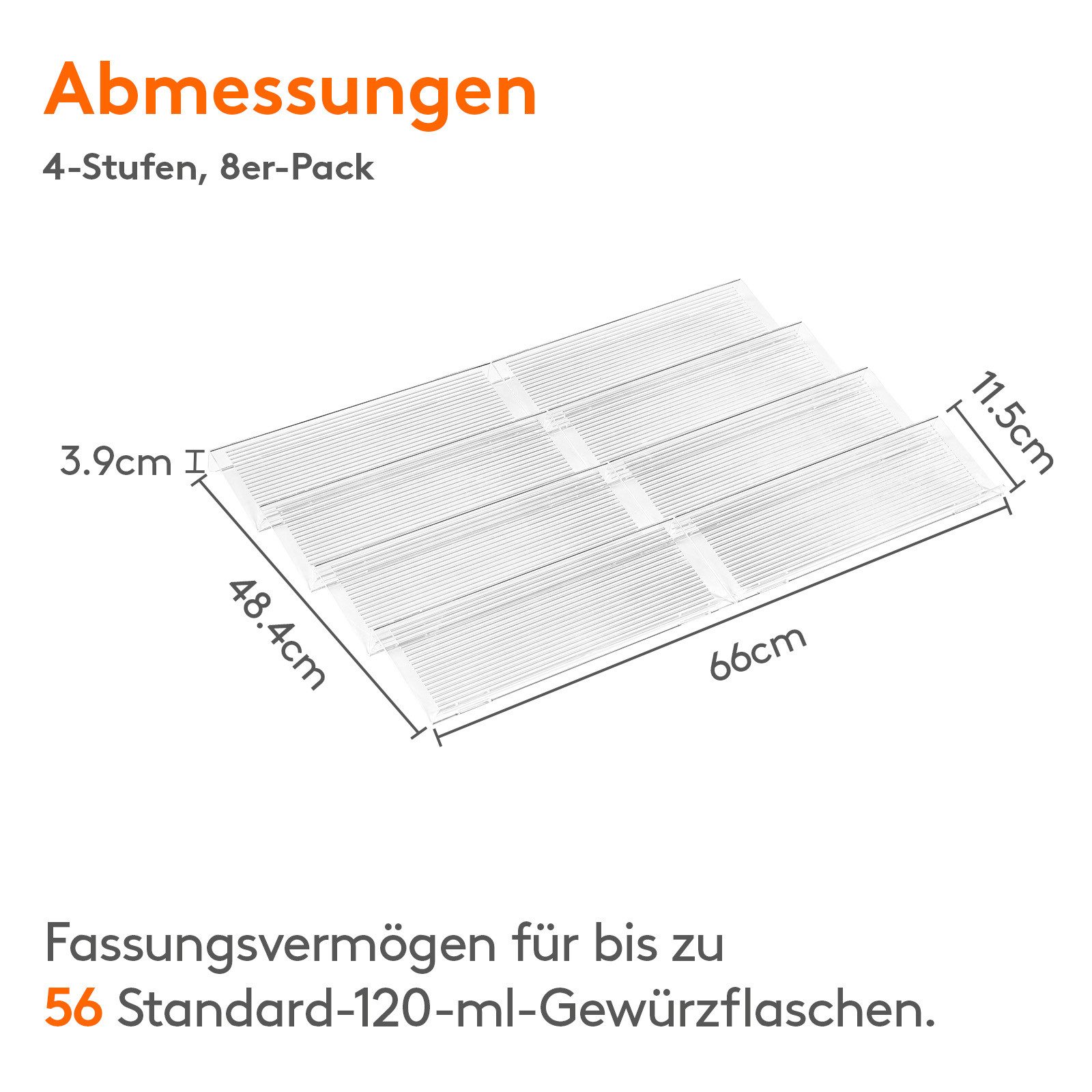 Lifewit Gewürzregal Gewürz Organizer Schublade, Abnehmbares Gewürzregal