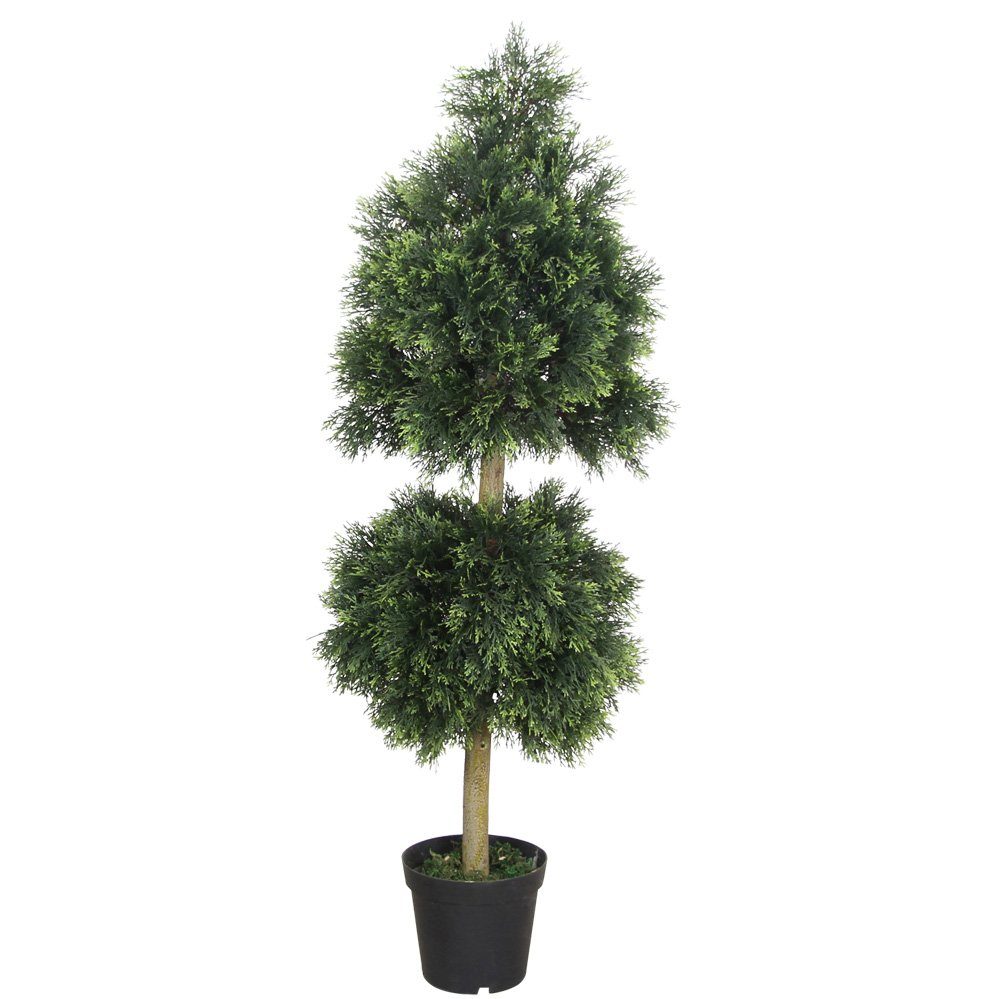 Kunstpflanze Zypresse Konifere Kunstpflanze Kunstbaum Künstliche Pflanze 160 cm Decovego, Decovego