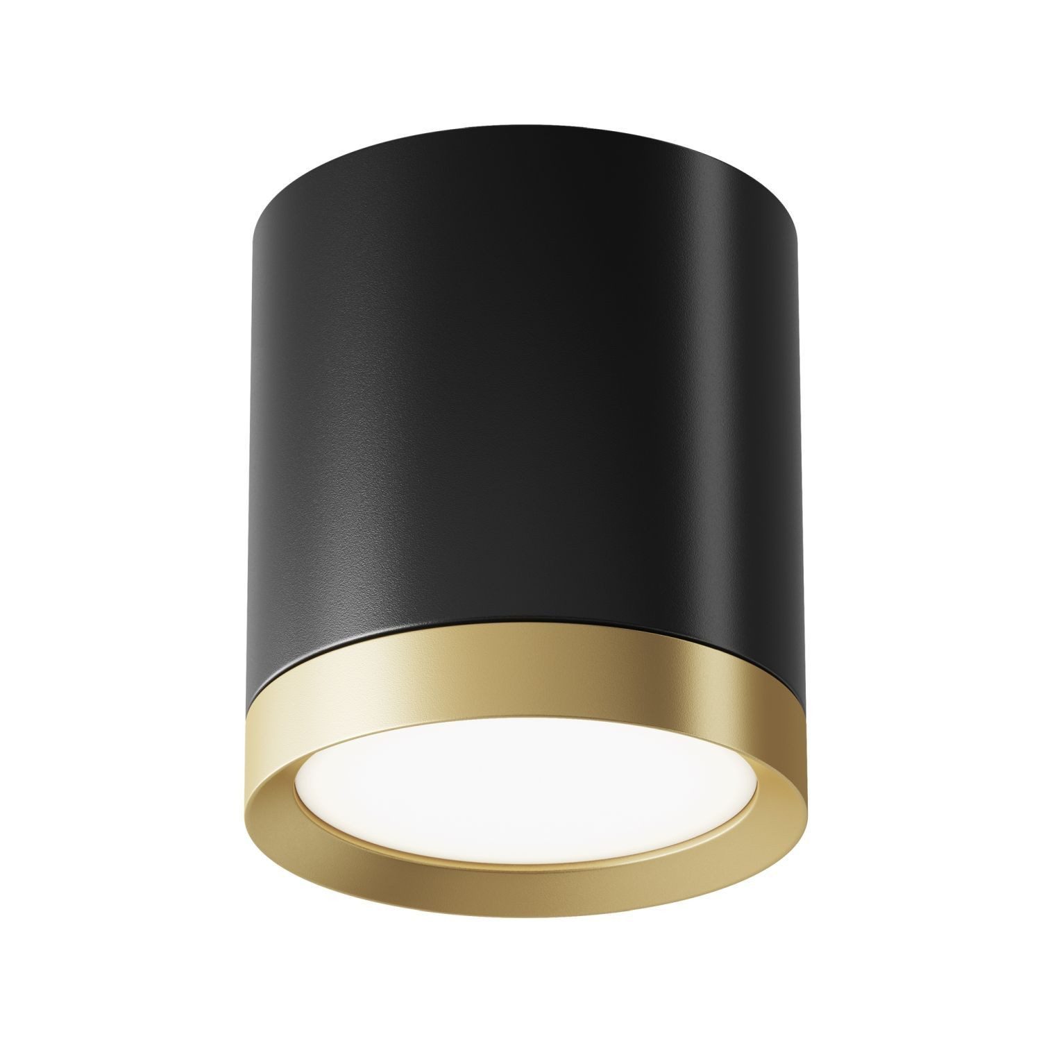 Licht-Erlebnisse Deckenleuchte FILO, ohne Leuchtmittel, Aluminium GX53 rund Ø 8,5 cm in Schwarz Gold