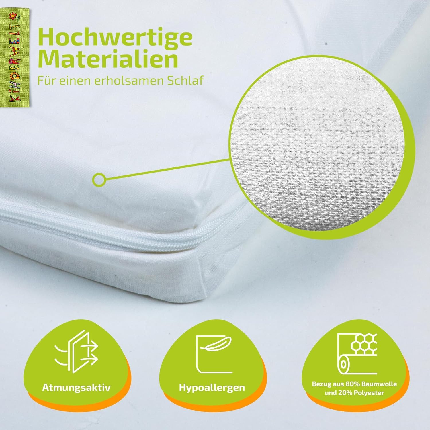 Kindermatratze Schaumstoff Matratze 70 x 140 Schaum Baby, KiNDERWELT – Bild 4 von 5