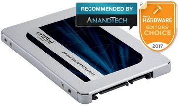 Crucial »MX500 500GB SSD« interne SSD (500 GB) 2,5" 560 MB/S Lesegeschwindigkeit, 510 MB/S Schreibgeschwindigkeit, 3D NAND SATA