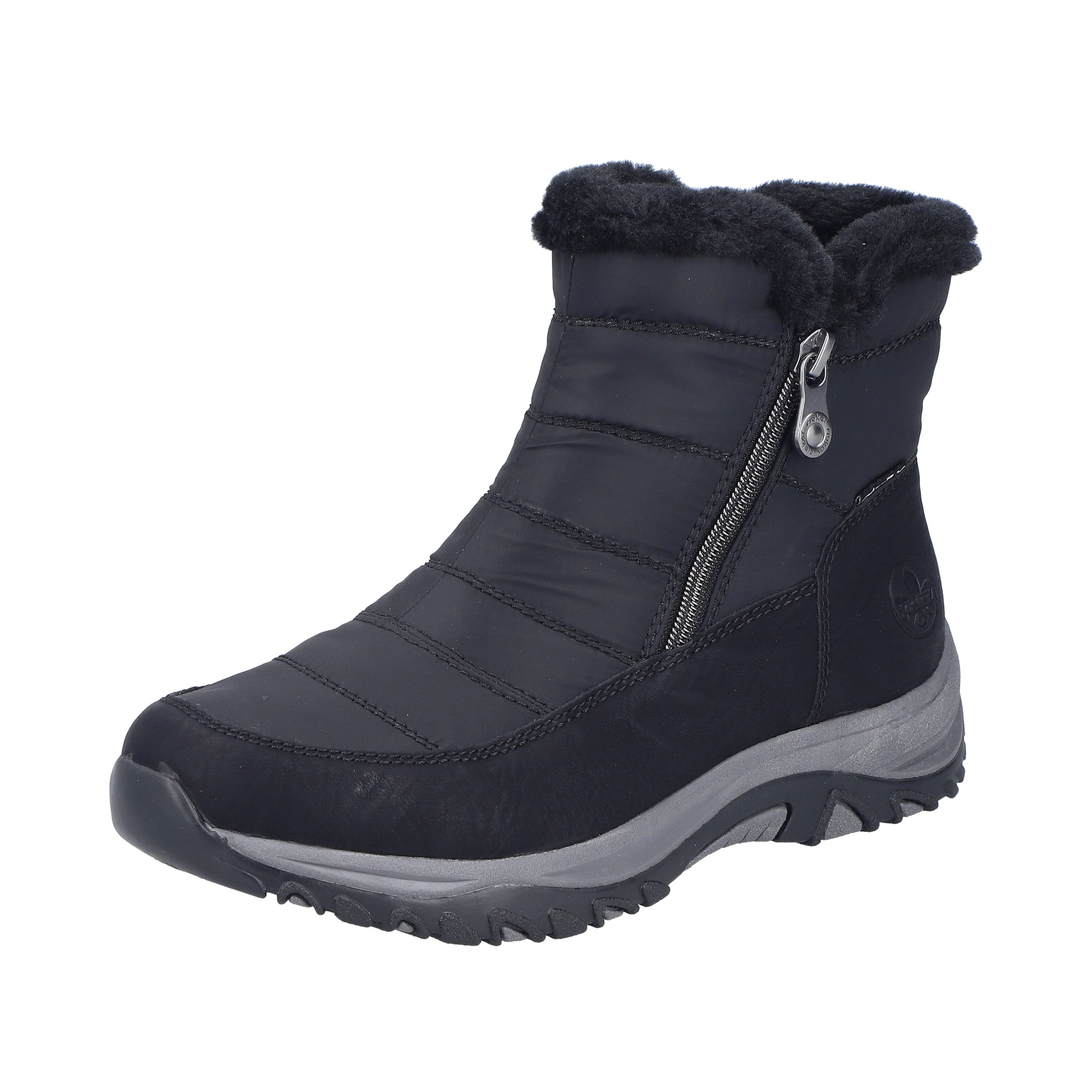 Rieker Winterboots Winterstiefelette, Snowboots mit Reißverschlüsse und Warmfutter