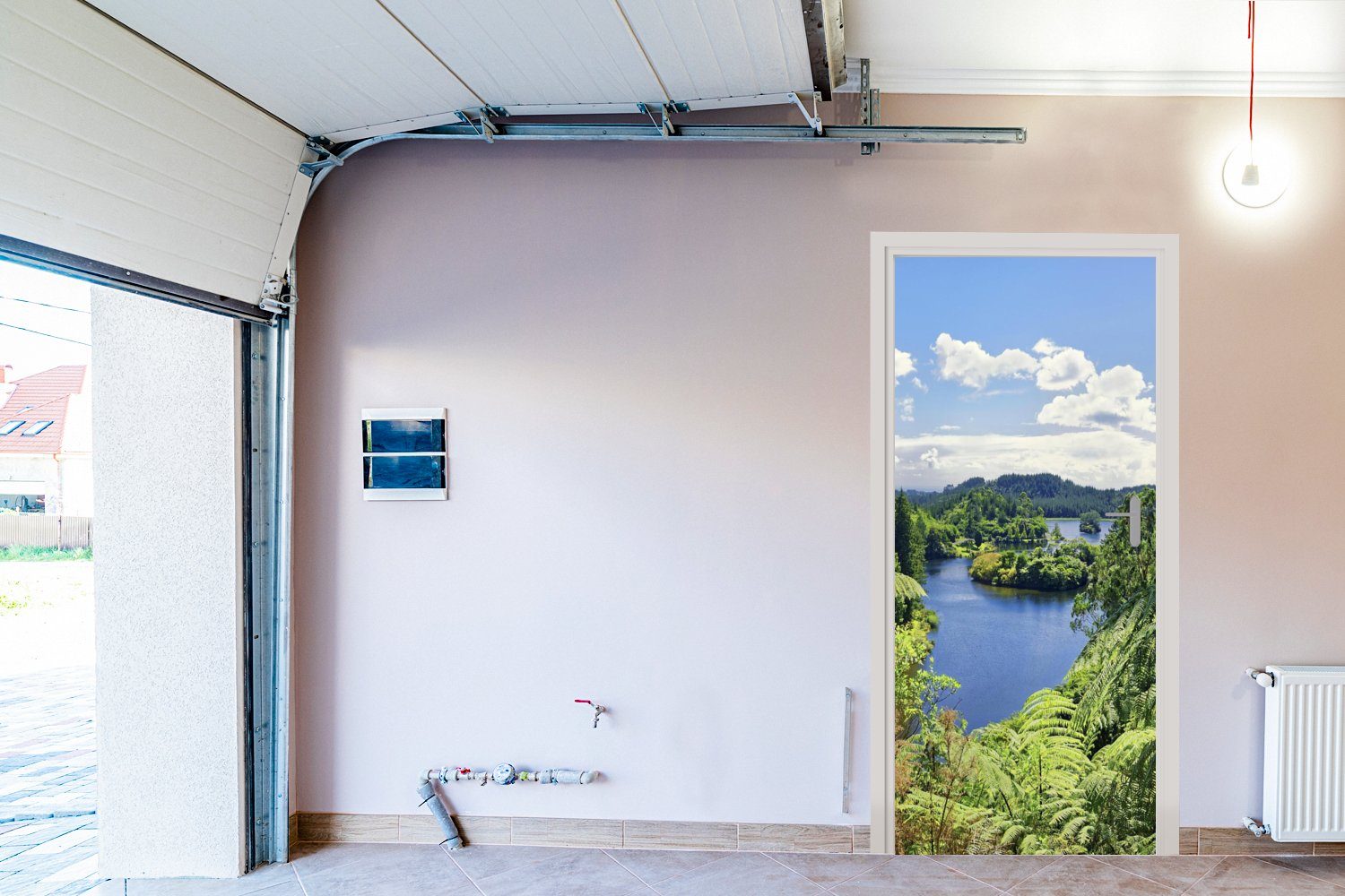 Neuseeland, in des Türtapete Türaufkleber, cm Whanganui-Nationalparks MuchoWow 75x205 Matt, bedruckt, Tür, Fototapete (1 St), für Panorama