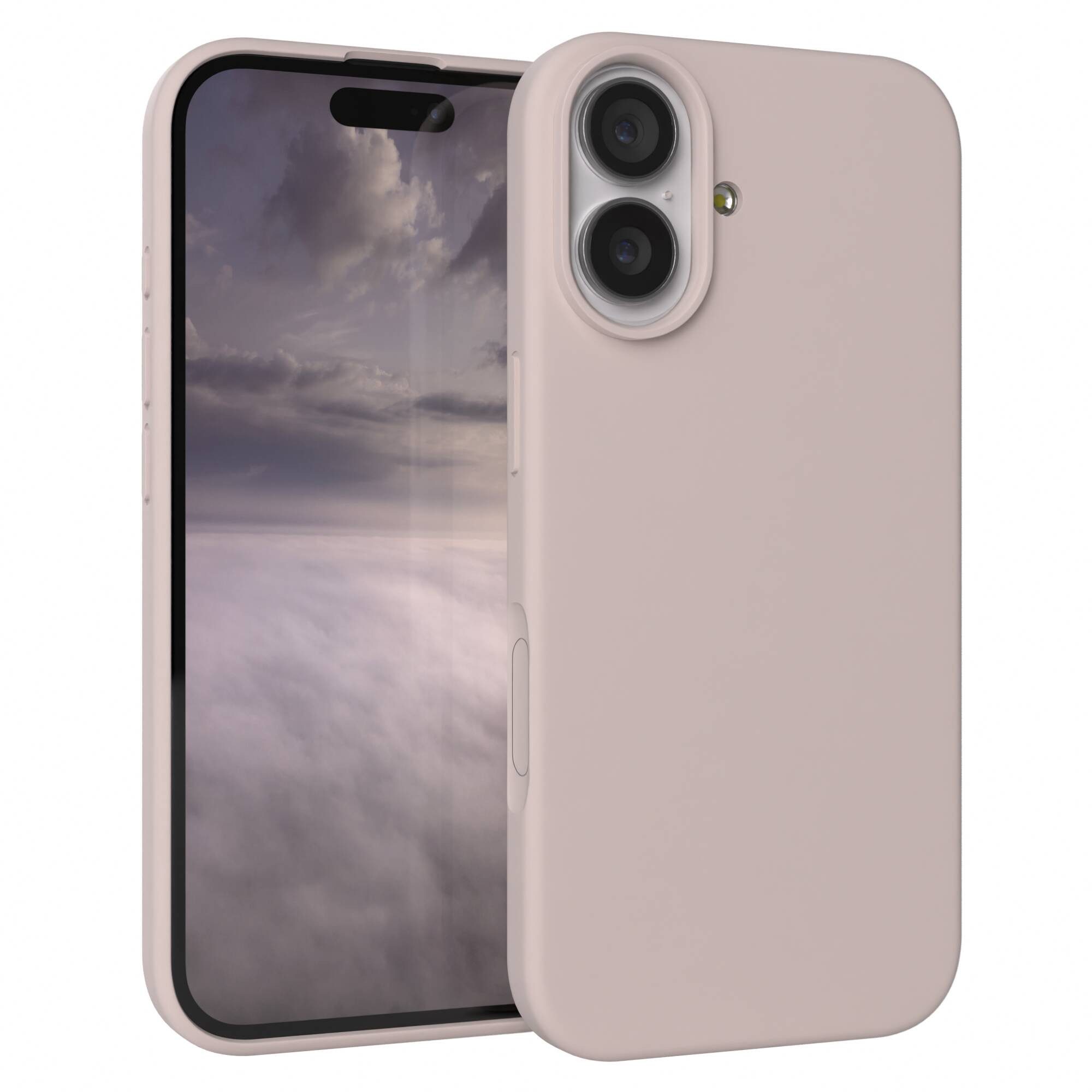 EAZY CASE Handyhülle für Apple iPhone 17 Hülle Silikon 6,3 Zoll, Silikon Schutzhülle mit Kameraschutz kratzfest Cover Rosabraun