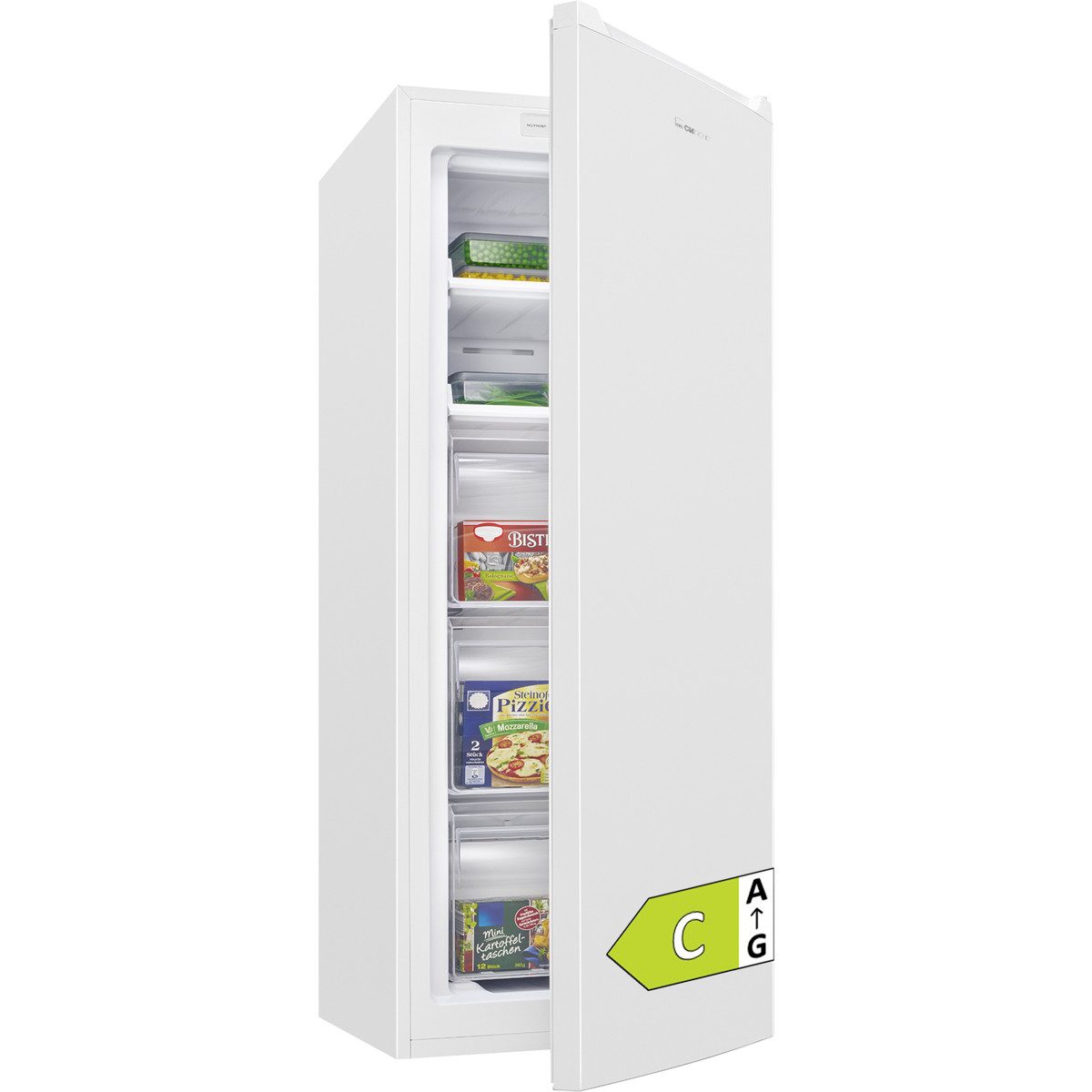 CLATRONIC Gefrierschrank GS 200, 143 cm hoch, 54 cm breit, Gefrierschrank Nofrost, Energieklasse C, 143cm