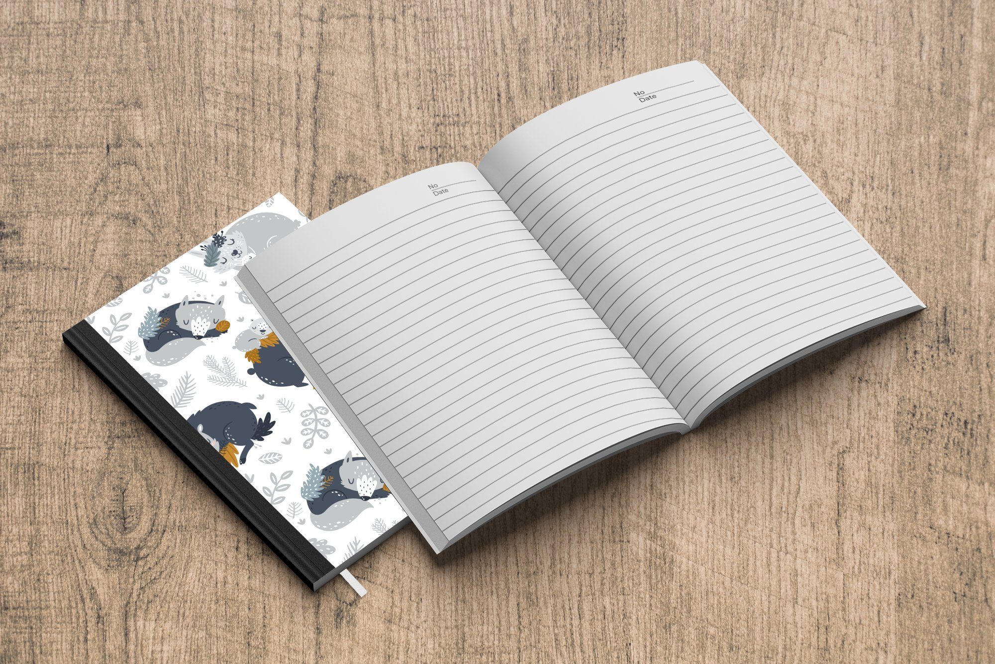 Notizbuch Tagebuch, Schlafen, Journal, Seiten, - Haushaltsbuch Muster MuchoWow Merkzettel, - Kinder Notizheft, A5, 98 - Tiere