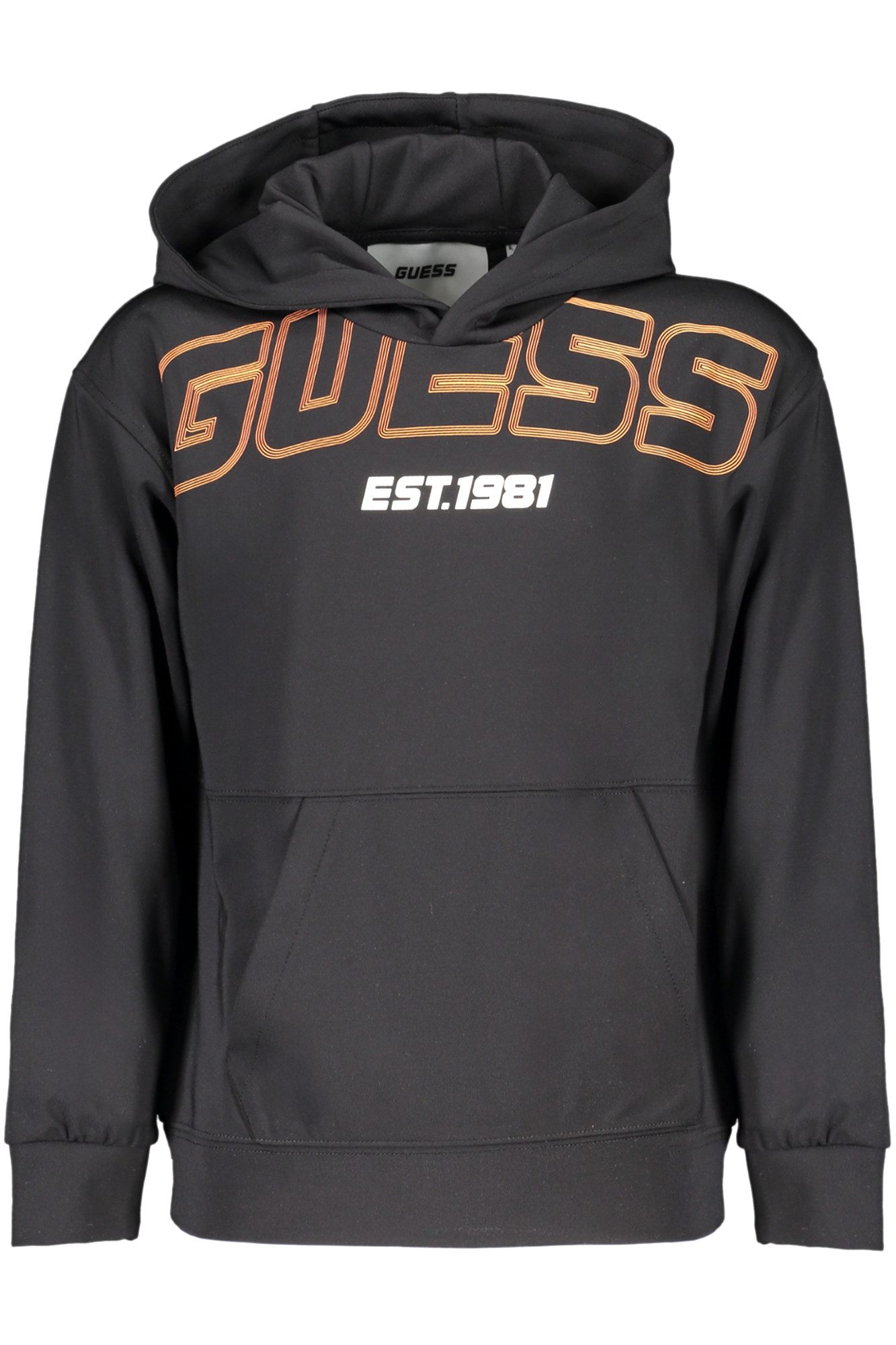 GUESS JEANS Sweatshirt Kinderpullover Schwarz: Langarm-Hoodie aus