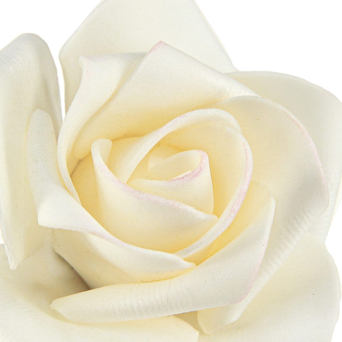 Kunstblume Foamrosen Creme 6cm 27 St Künstliche Deko Rosen Hochzeit, 27 Stück, Florists Products, Höhe 6 cm