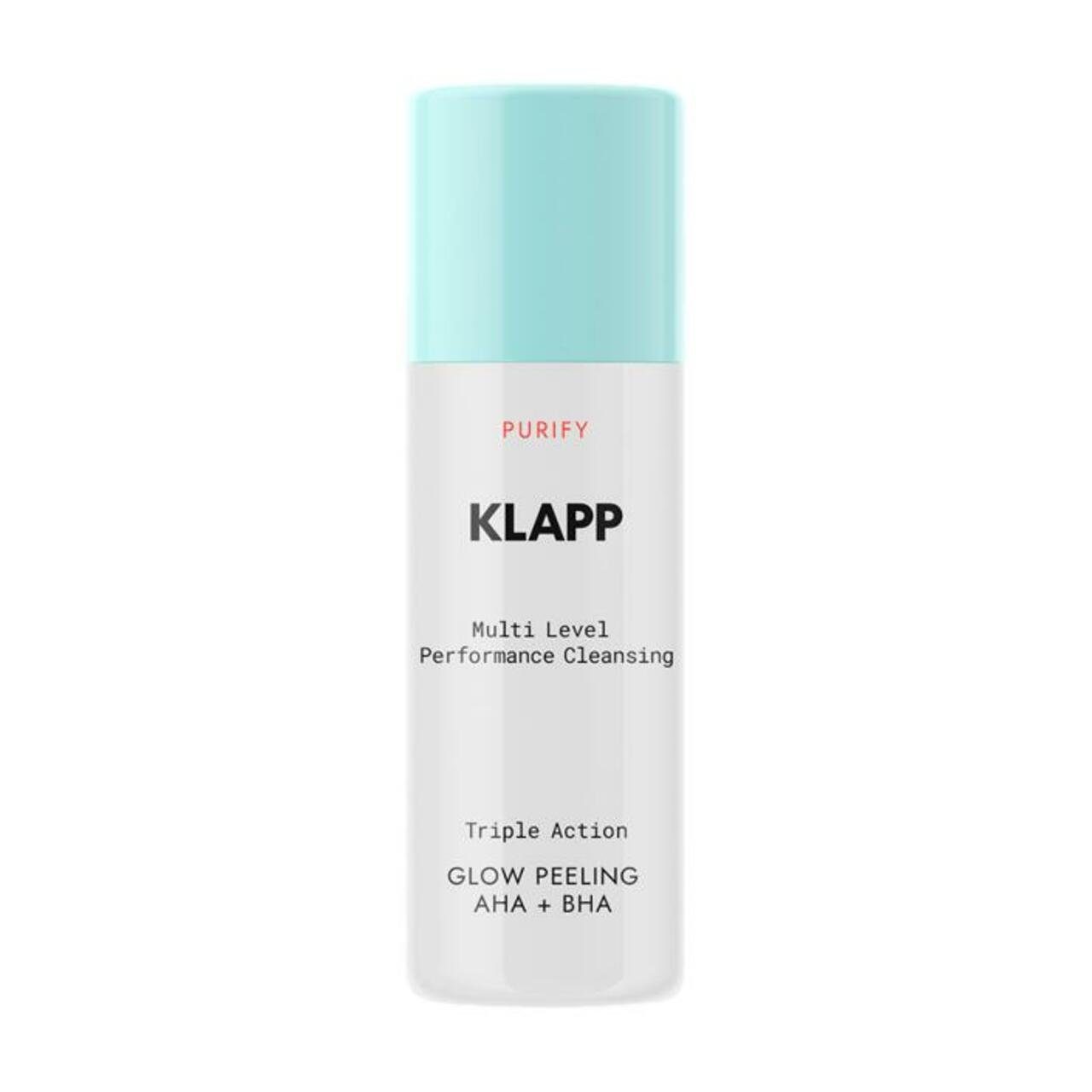 Klapp Cosmetics Gesichtspeeling Multi Level Performance Cleansing Triple Action Glow Peeling AHA+BHA, Entfernt Verunreinigungen und sorgt für ein reines