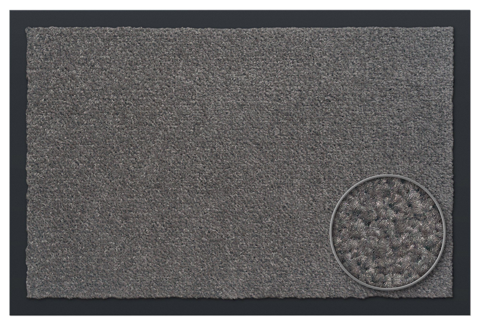 und Diem, Grau 7 für Innen- Schmutzfangmatte, Höhe: rechteckig, überdachten  geeignet Fußmatte Rio, mm, Außenbereich Carpet