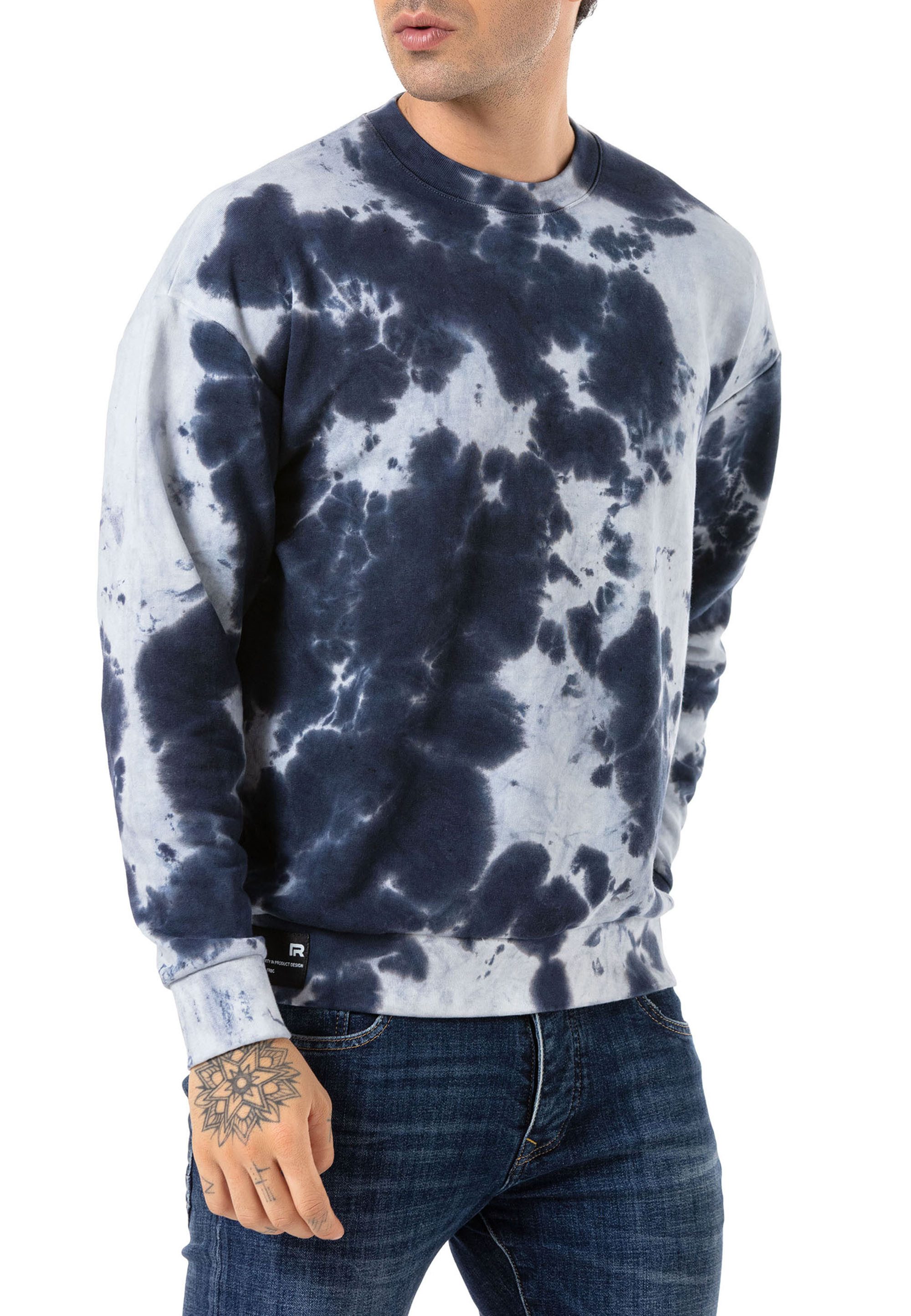 RedBridge Sweatshirt dezent oversized im Batik Look