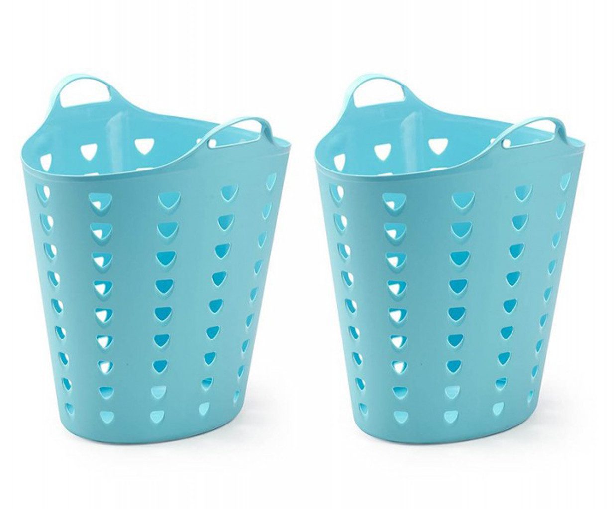 Kreher Aufbewahrungskorb Set: 2 x Flexibler Tragekorb 65 Liter Pink/Blau (F günstig online kaufen