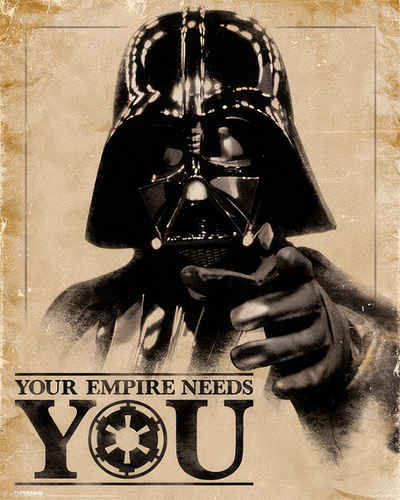 PYRAMID Poster Star Wars Poster Darth Vader Your Empire Needs You 40 x 50 cm