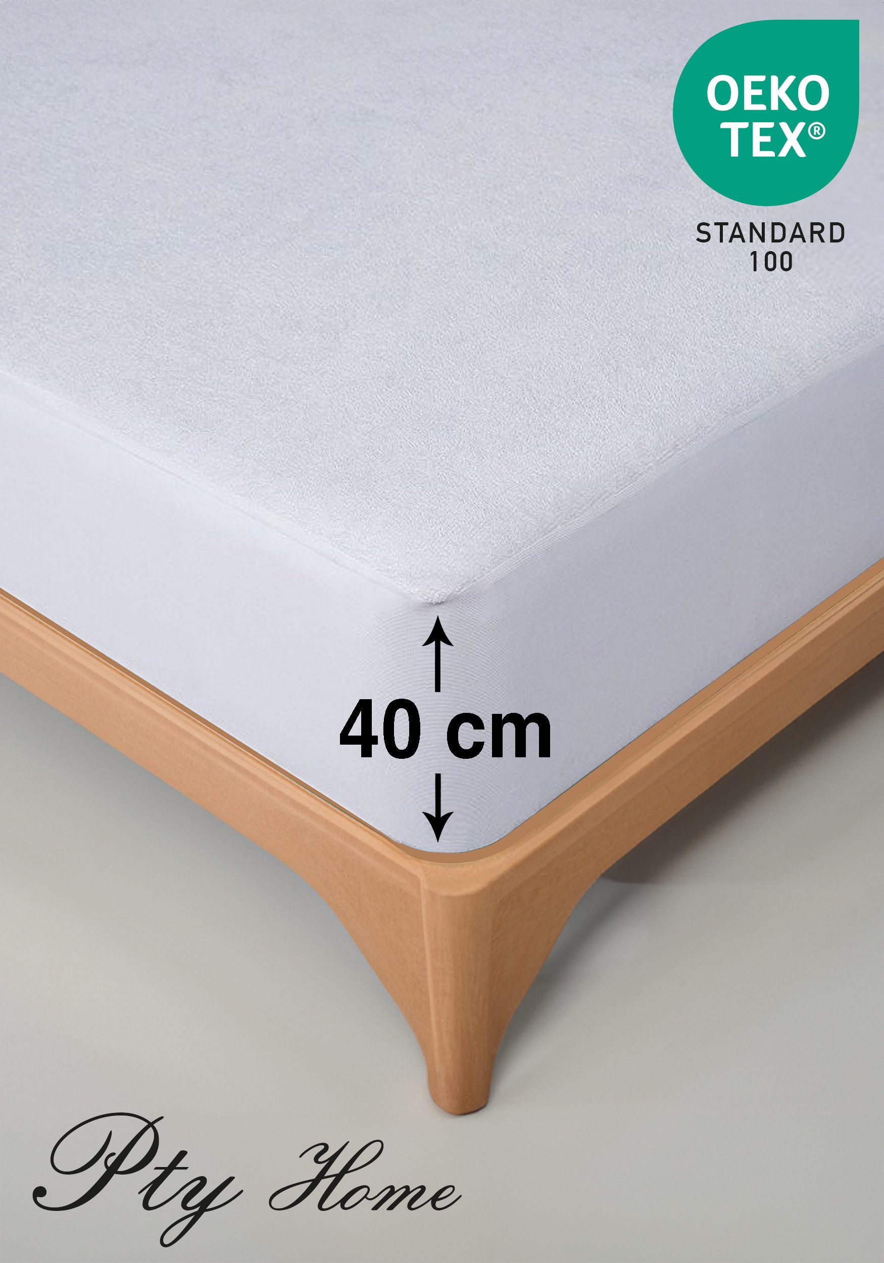 Matratzenauflage wasserdicht Matratzenschoner Spannbettlaken PTY HOME, Wasserdichte Polyester Spannbettlaken