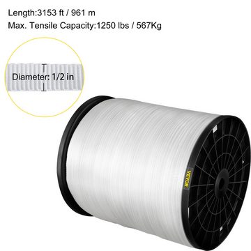VEVOR VEVOR1250 Pfund Polyester-Zugband,3153'x1/2Zoll flaches Band für Draht Reepschnur